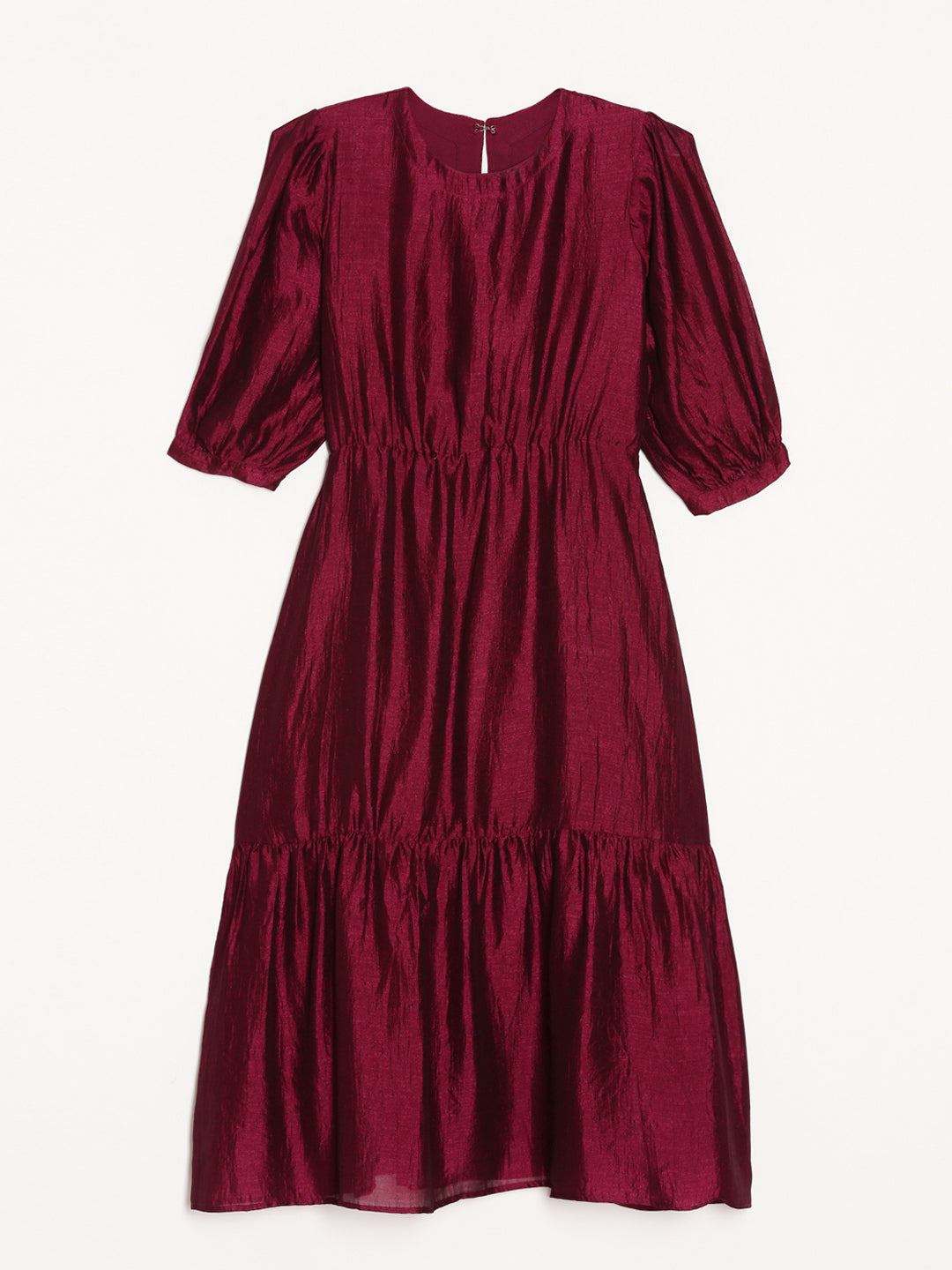 Burgandy Midi Dress