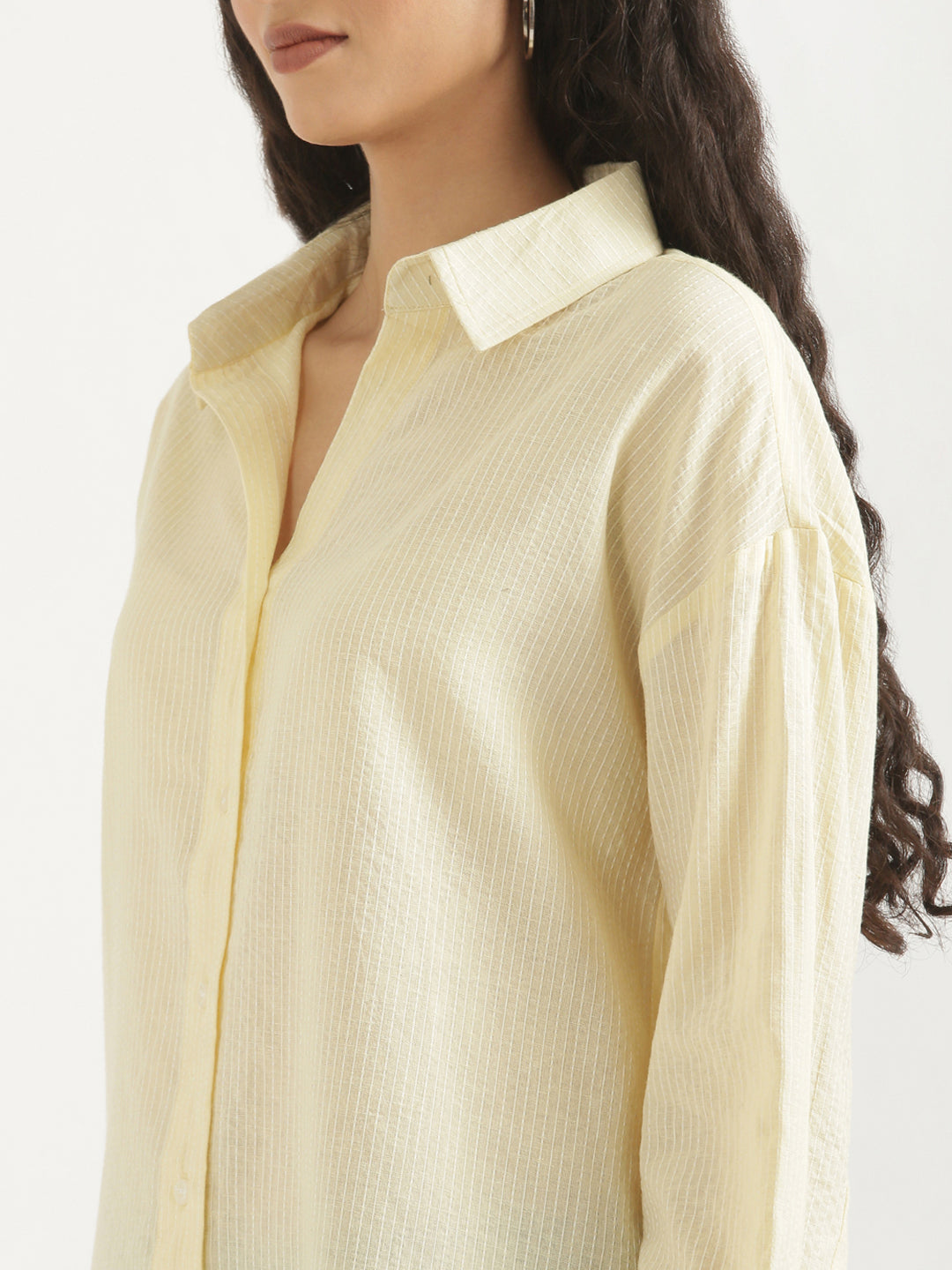 Oversized Cotton Shirts - Cream