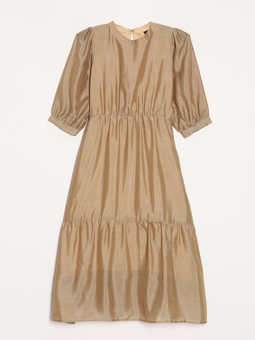 Nude Brown Midi Dress