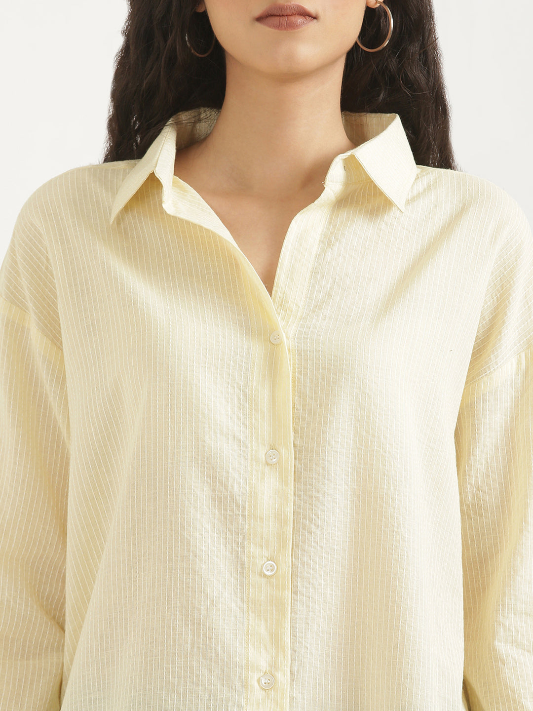 Oversized Cotton Shirts - Cream