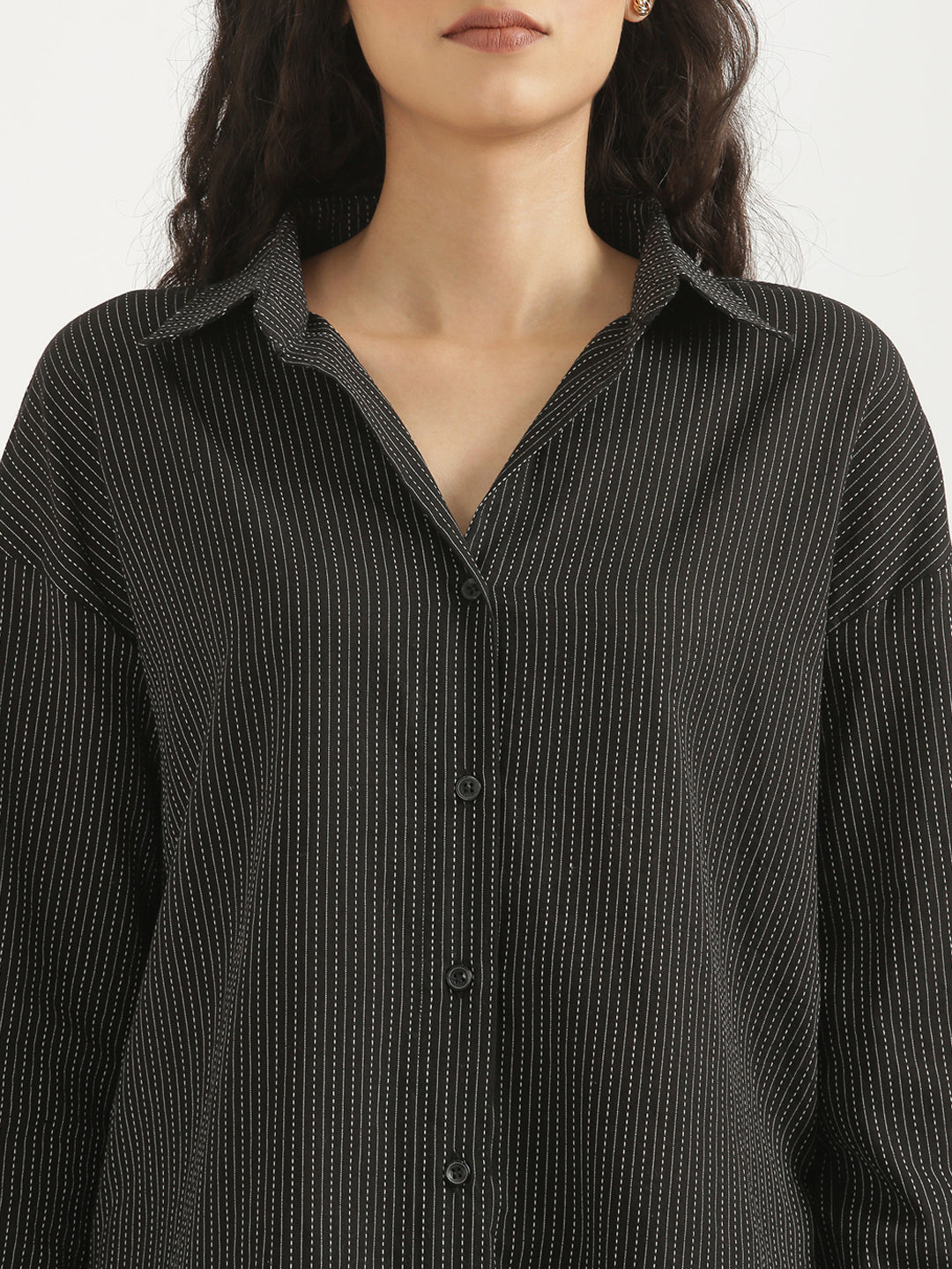 Oversized Cotton Shirts - Black