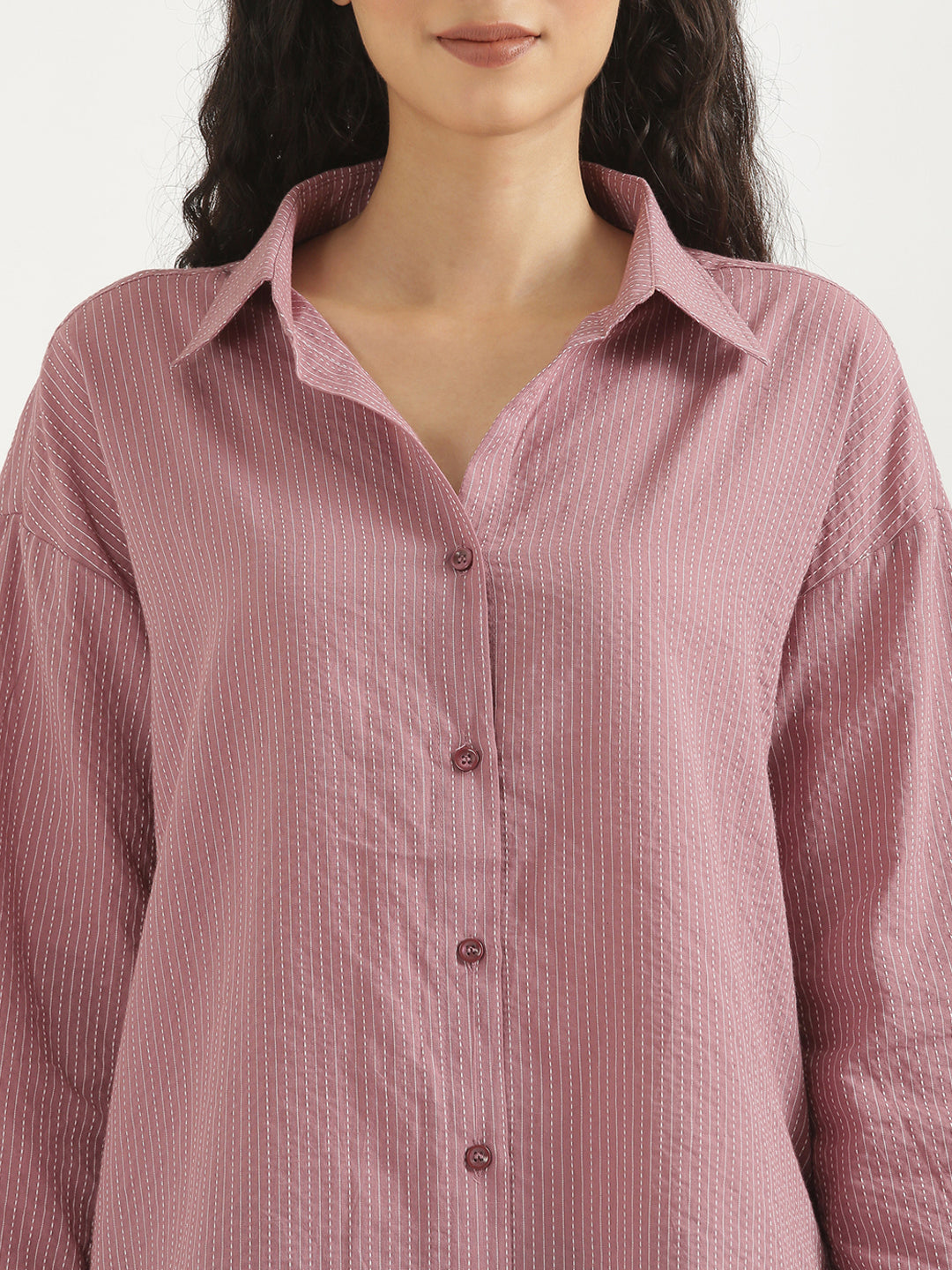 Oversized Cotton Shirts - Mauve