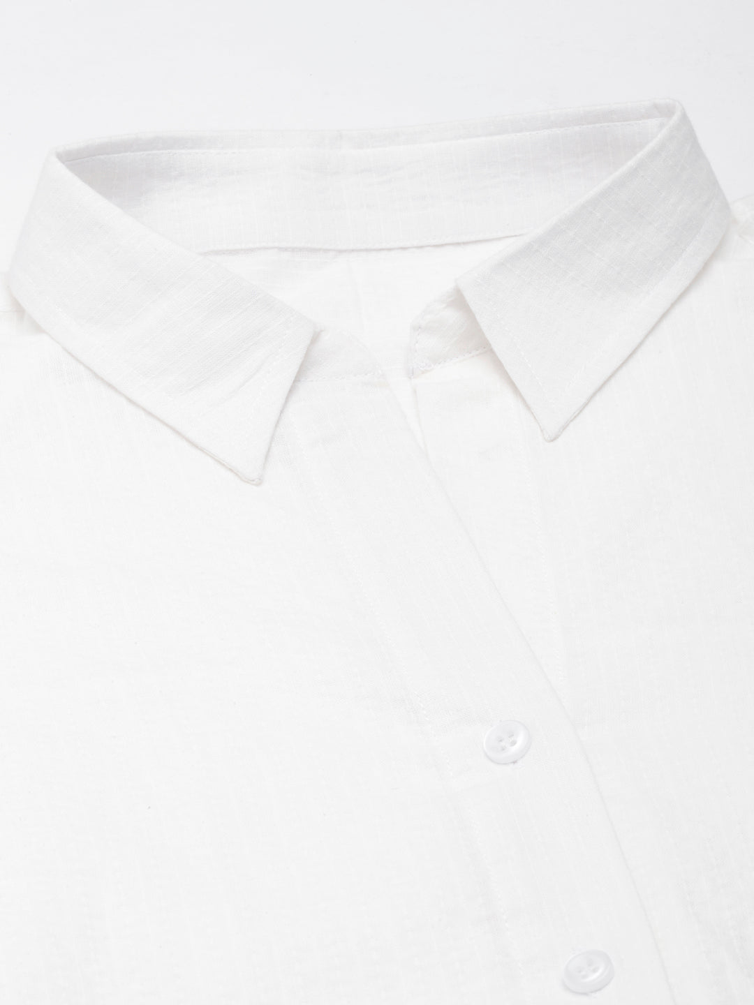 Oversized Cotton Shirts - White