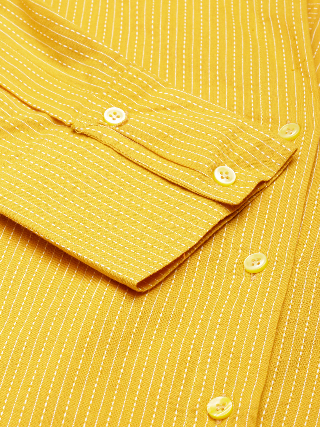 Oversized Cotton Shirts - Yellow