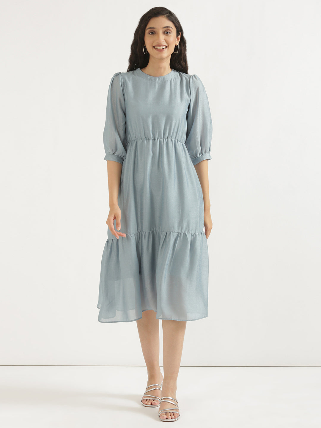 Powder Blue Midi Dress