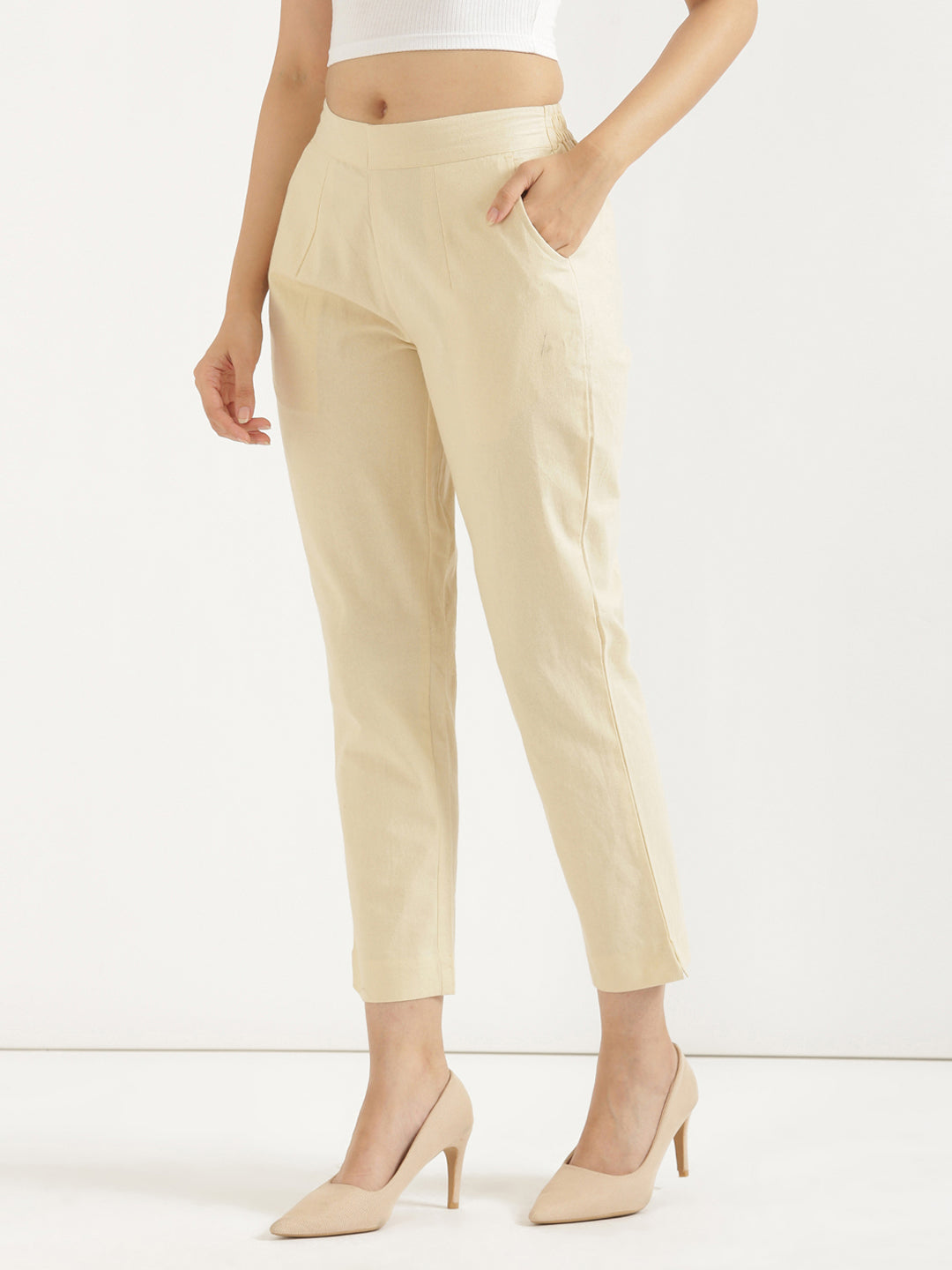 Beige Everyday Pants