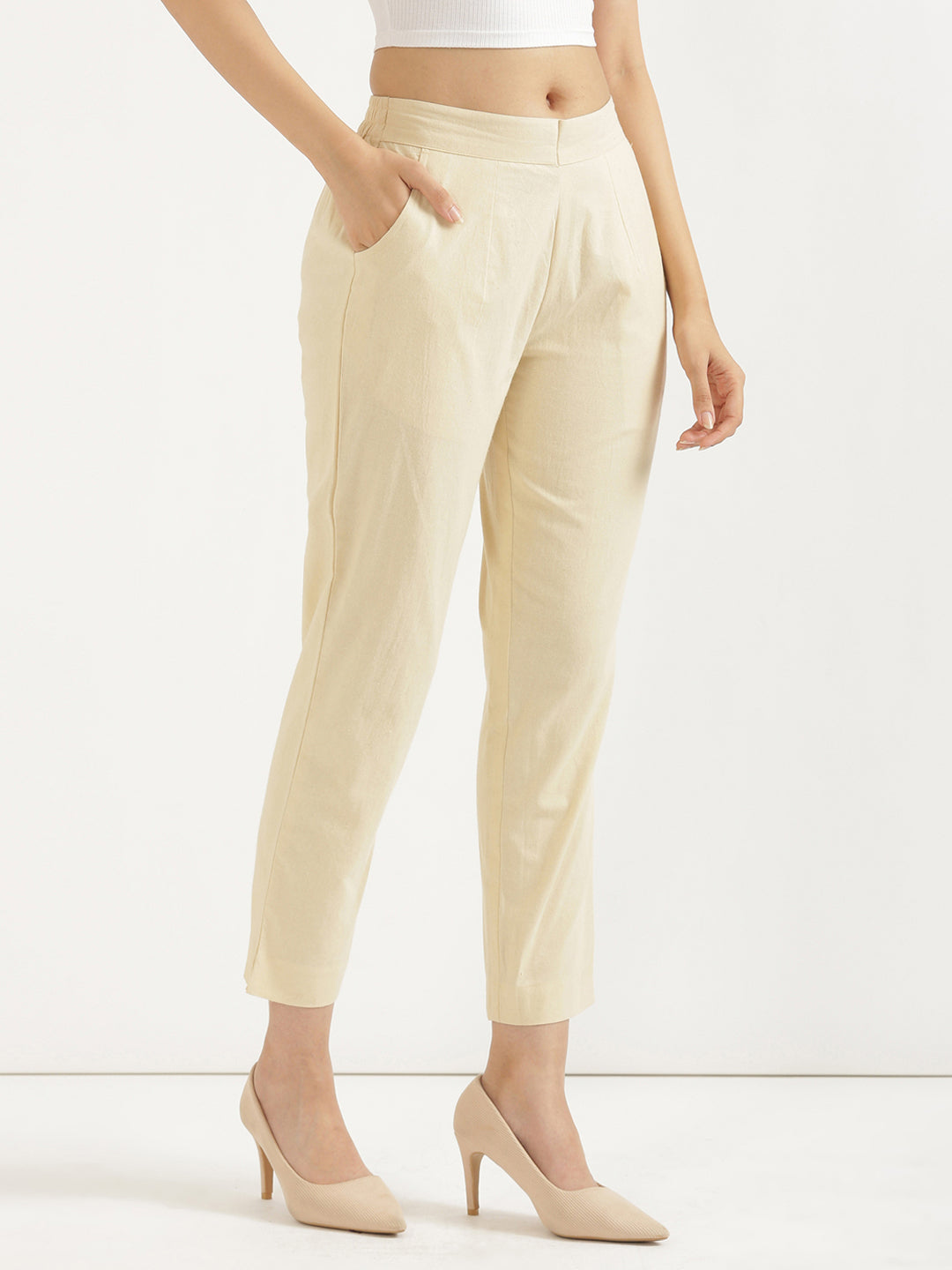 Beige Everyday Pants