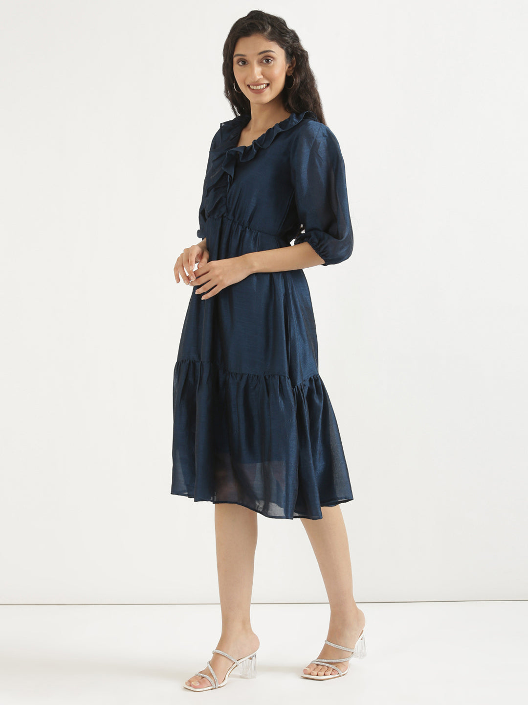 Navy Blue Angarakha Dress