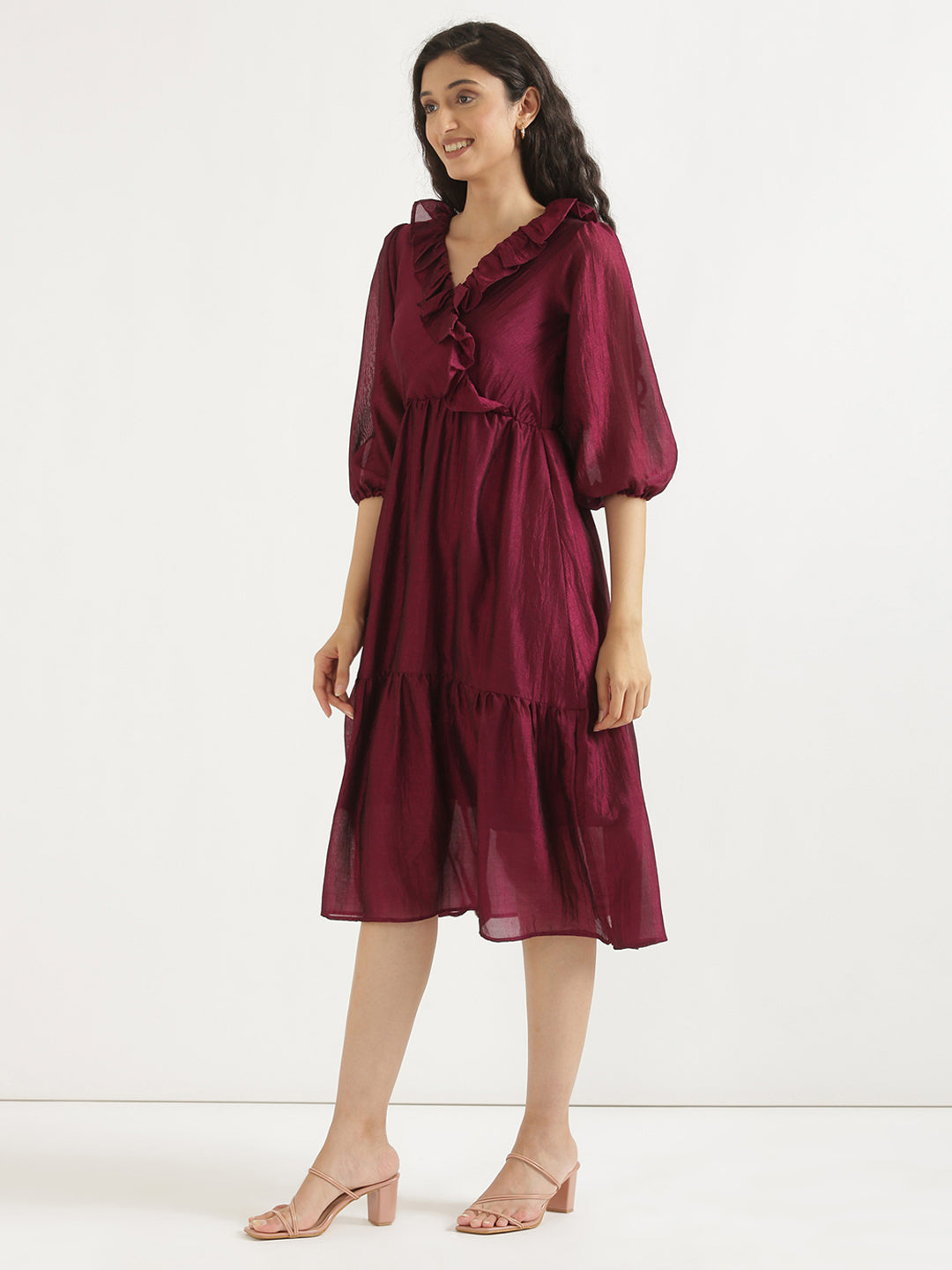 Burgandy Angarakha Dress