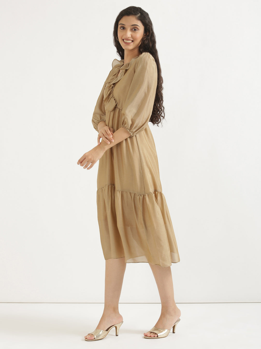 Nude Brown Angarakha Dress