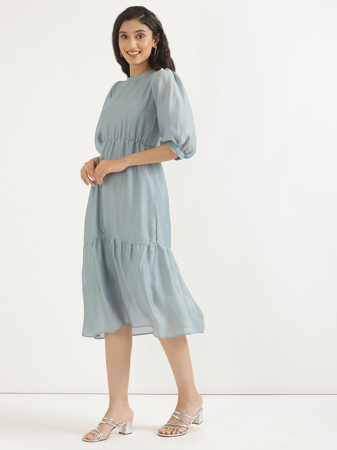 Powder Blue Midi Dress