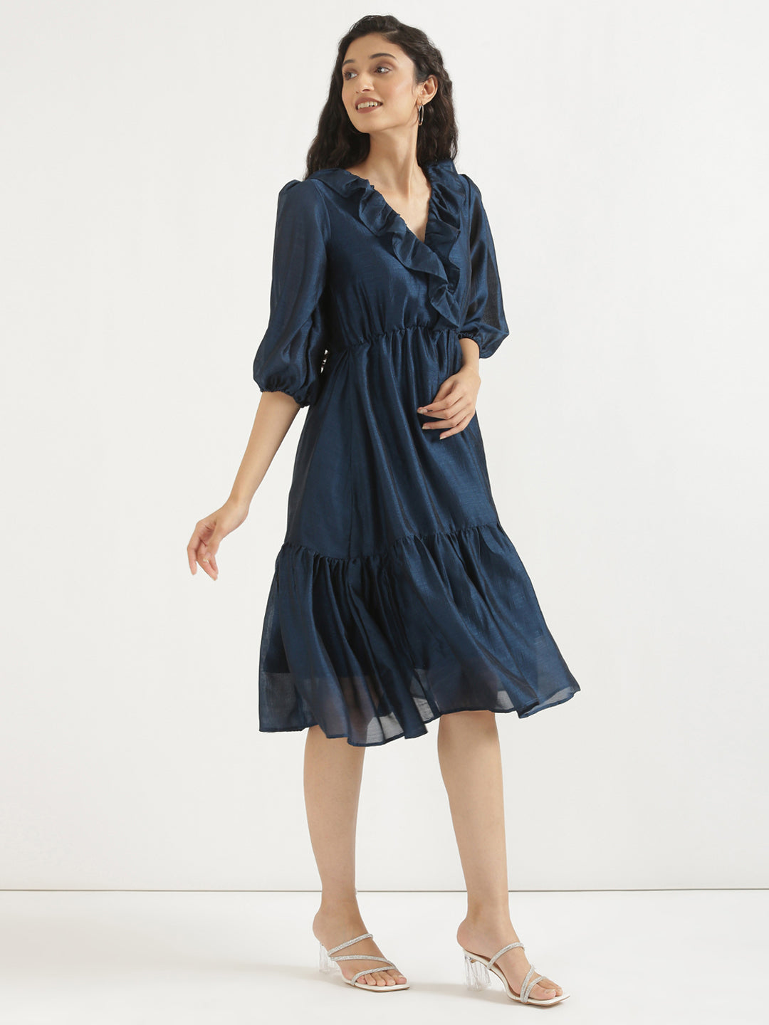 Navy Blue Angarakha Dress