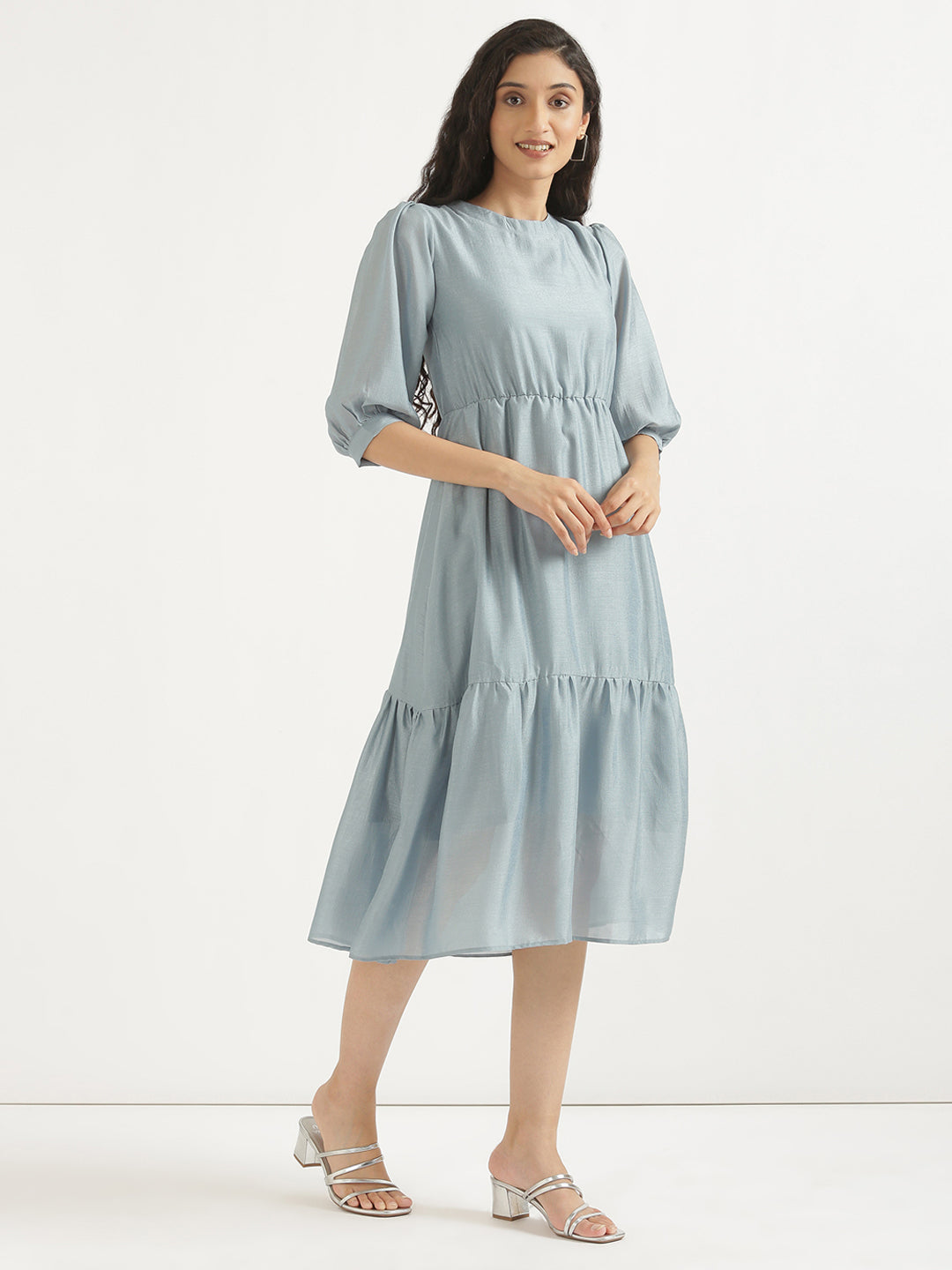 Powder Blue Midi Dress