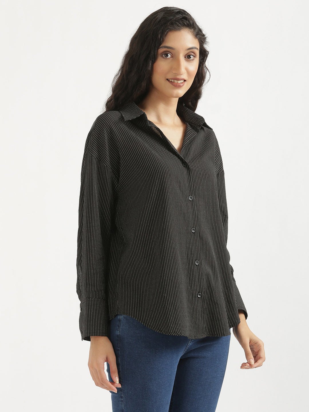 Oversized Cotton Shirts - Black