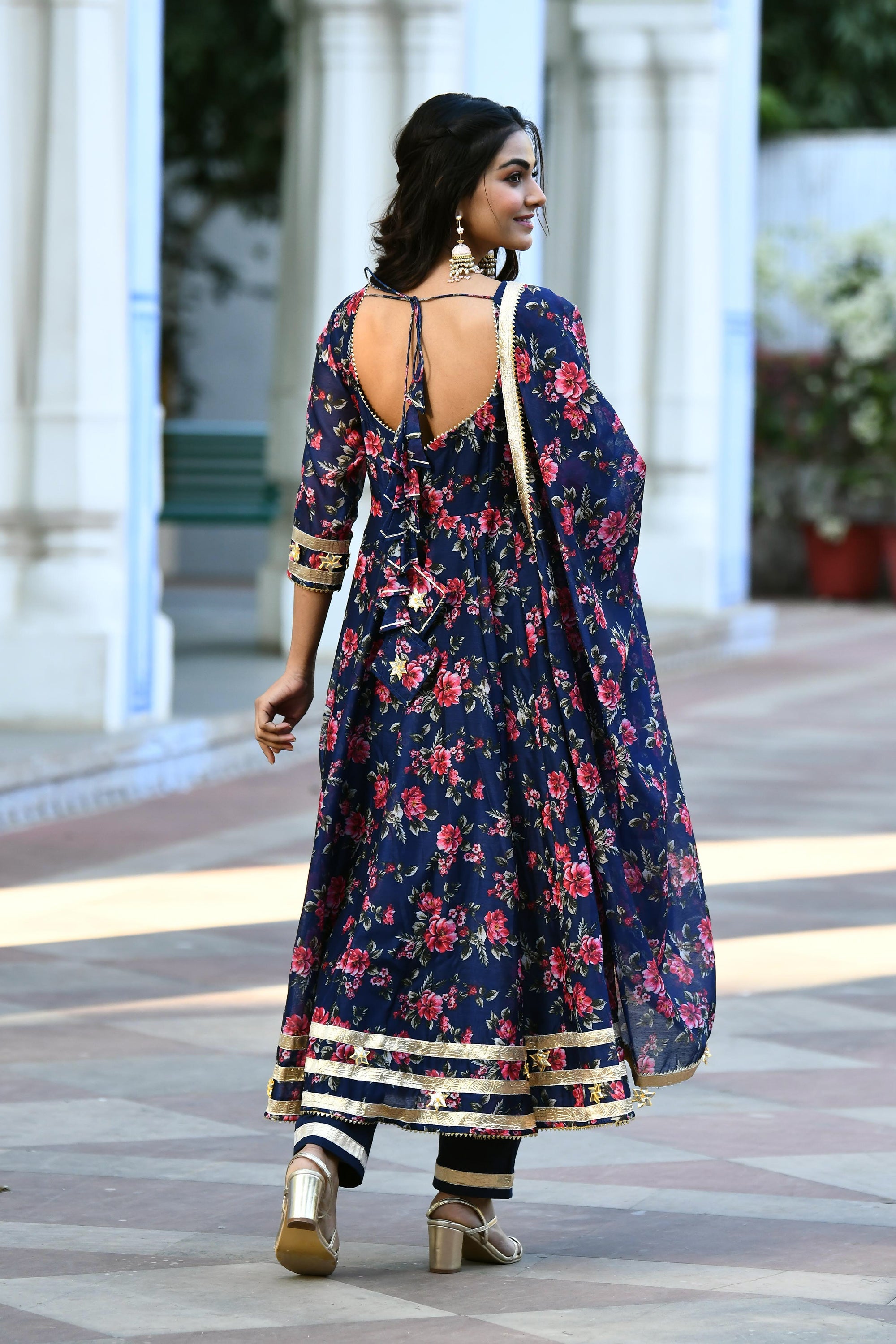 Floral frock suit best sale