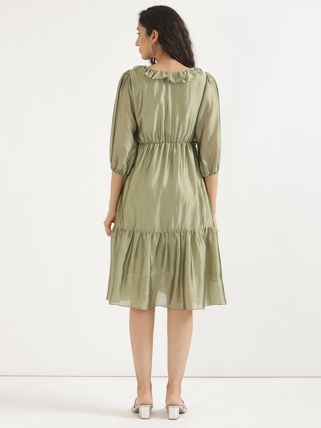 Olive Angarakha Dress