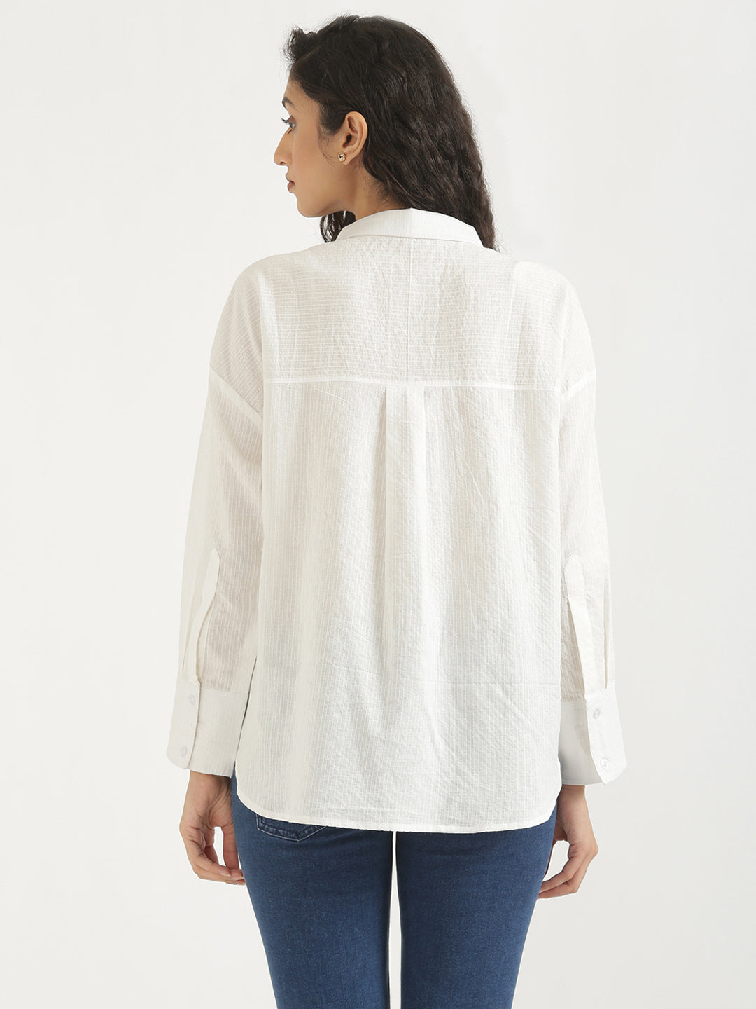Oversized Cotton Shirts - White