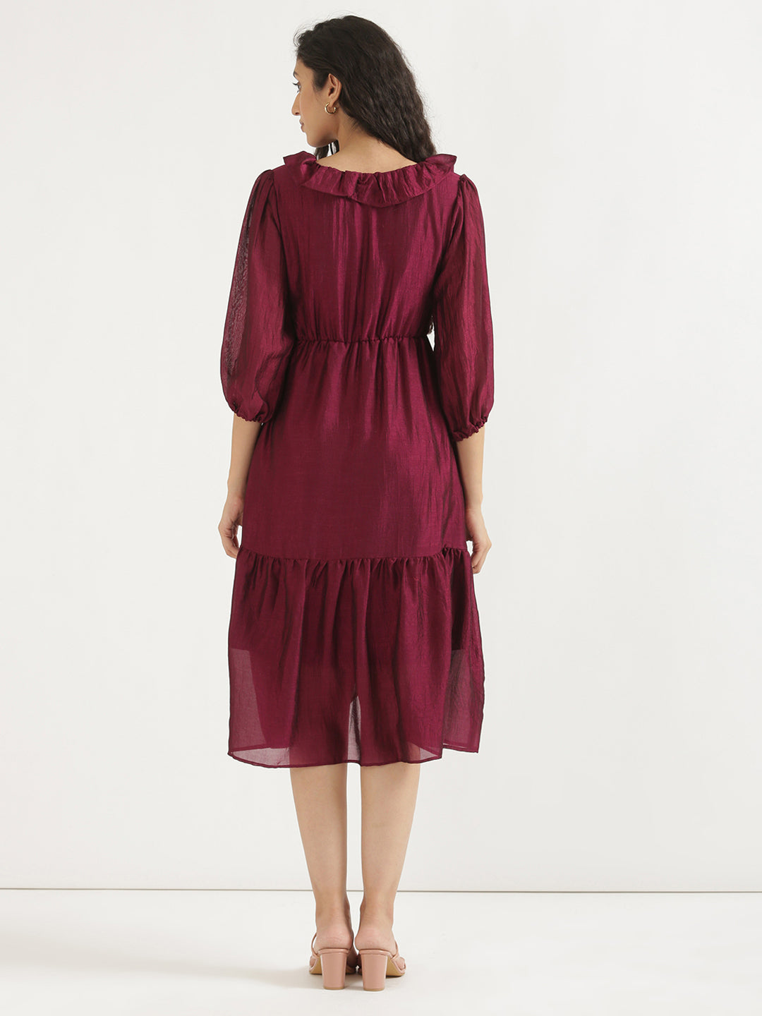 Burgandy Angarakha Dress