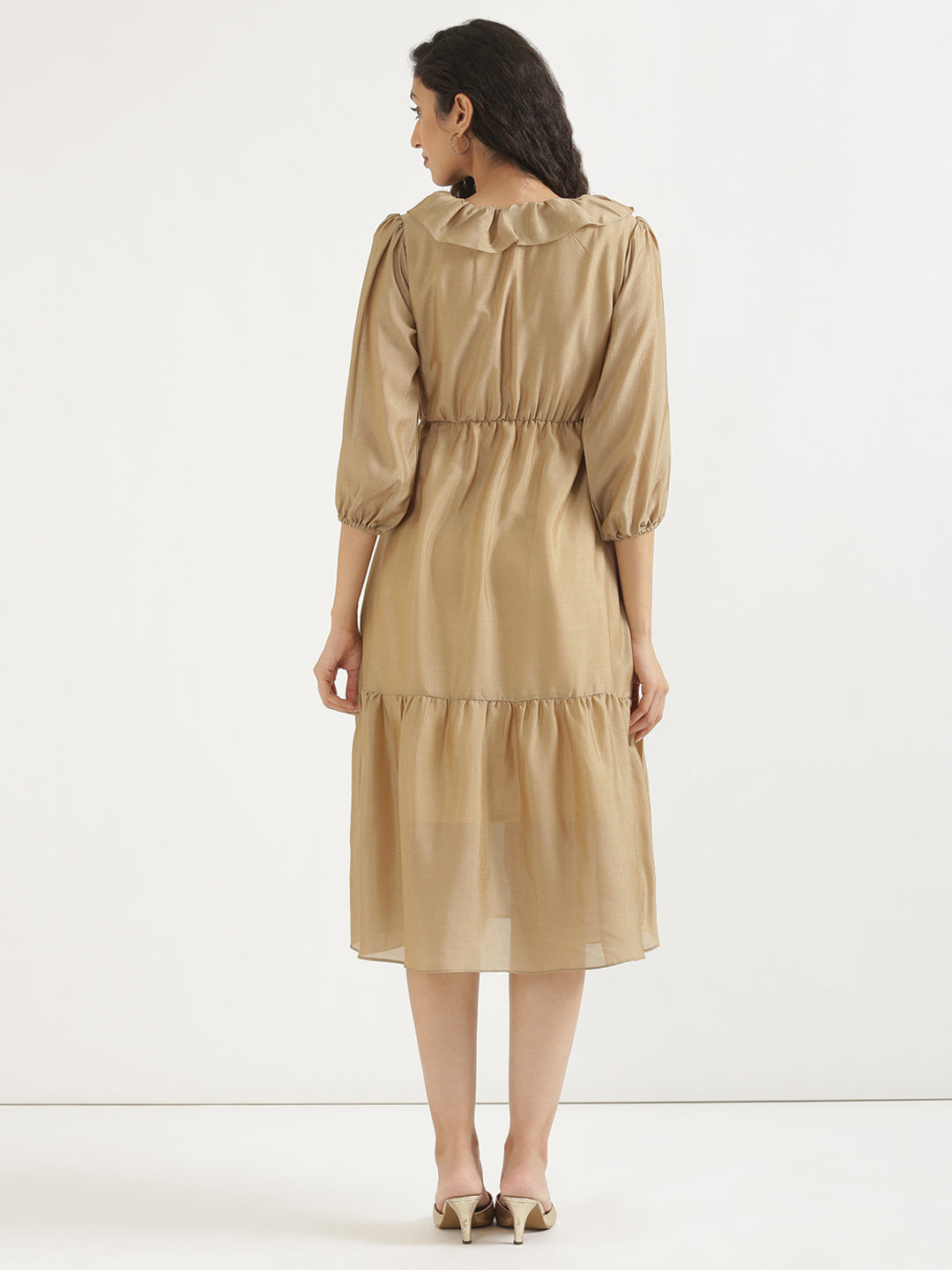 Nude Brown Angarakha Dress