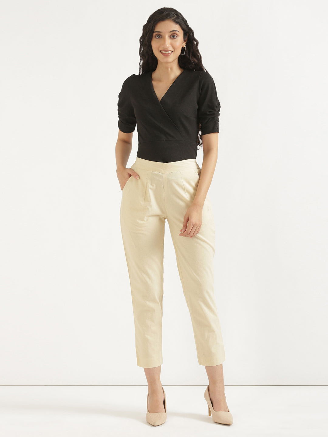 Beige Everyday Pants