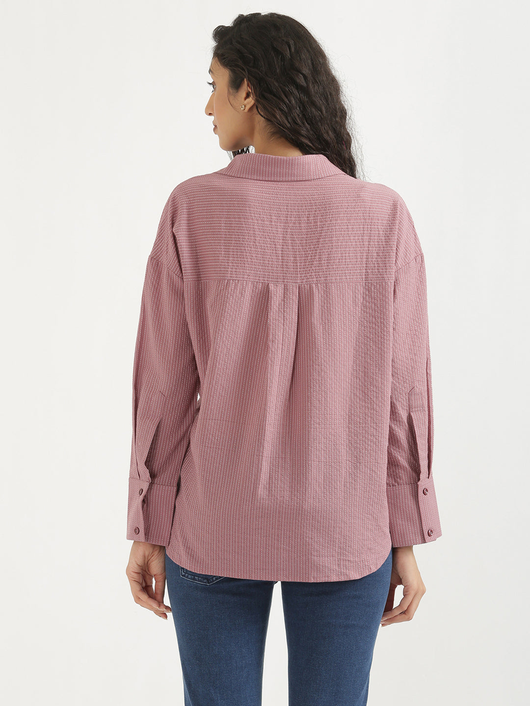 Oversized Cotton Shirts - Mauve