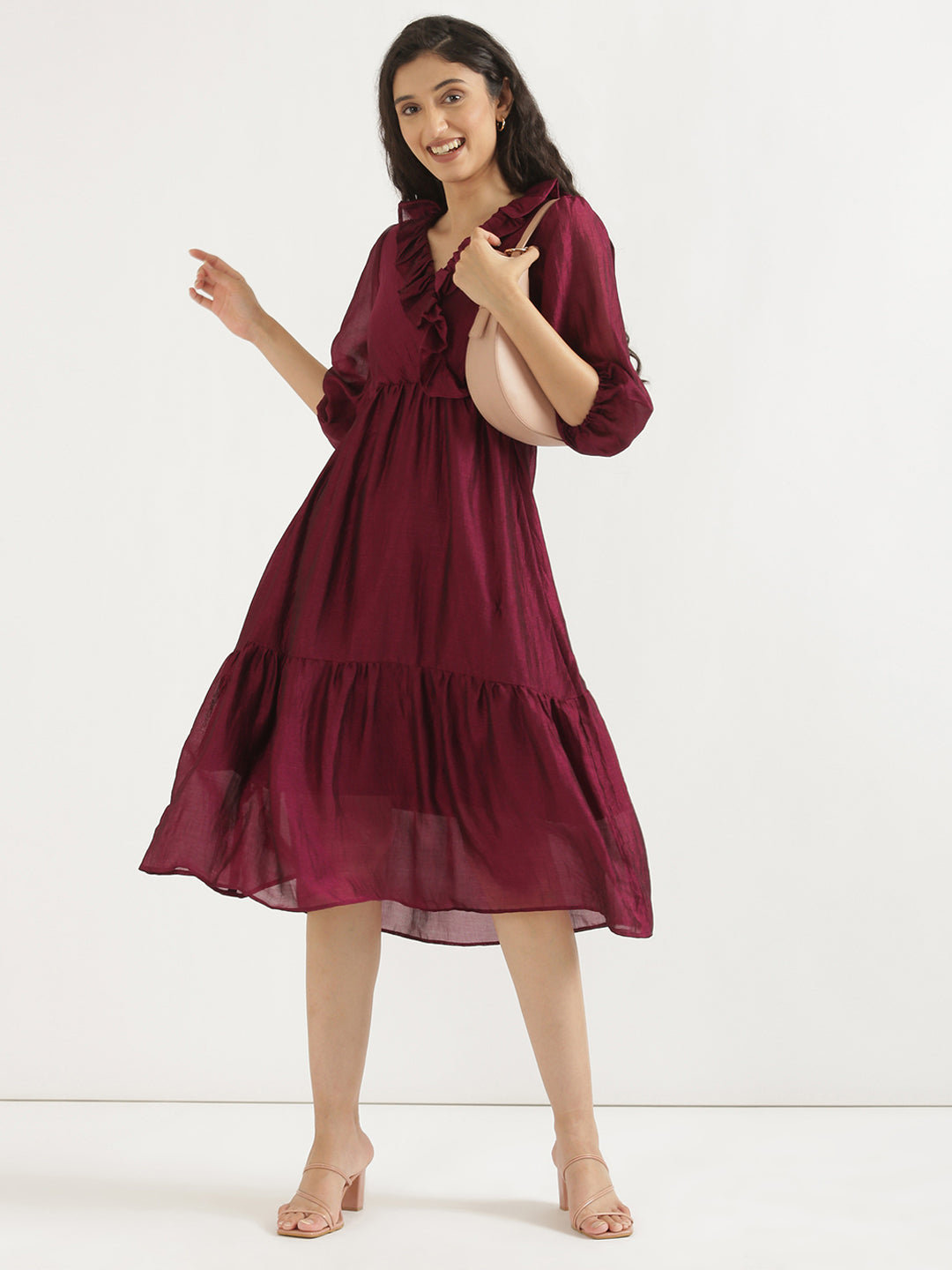 Burgandy Angarakha Dress