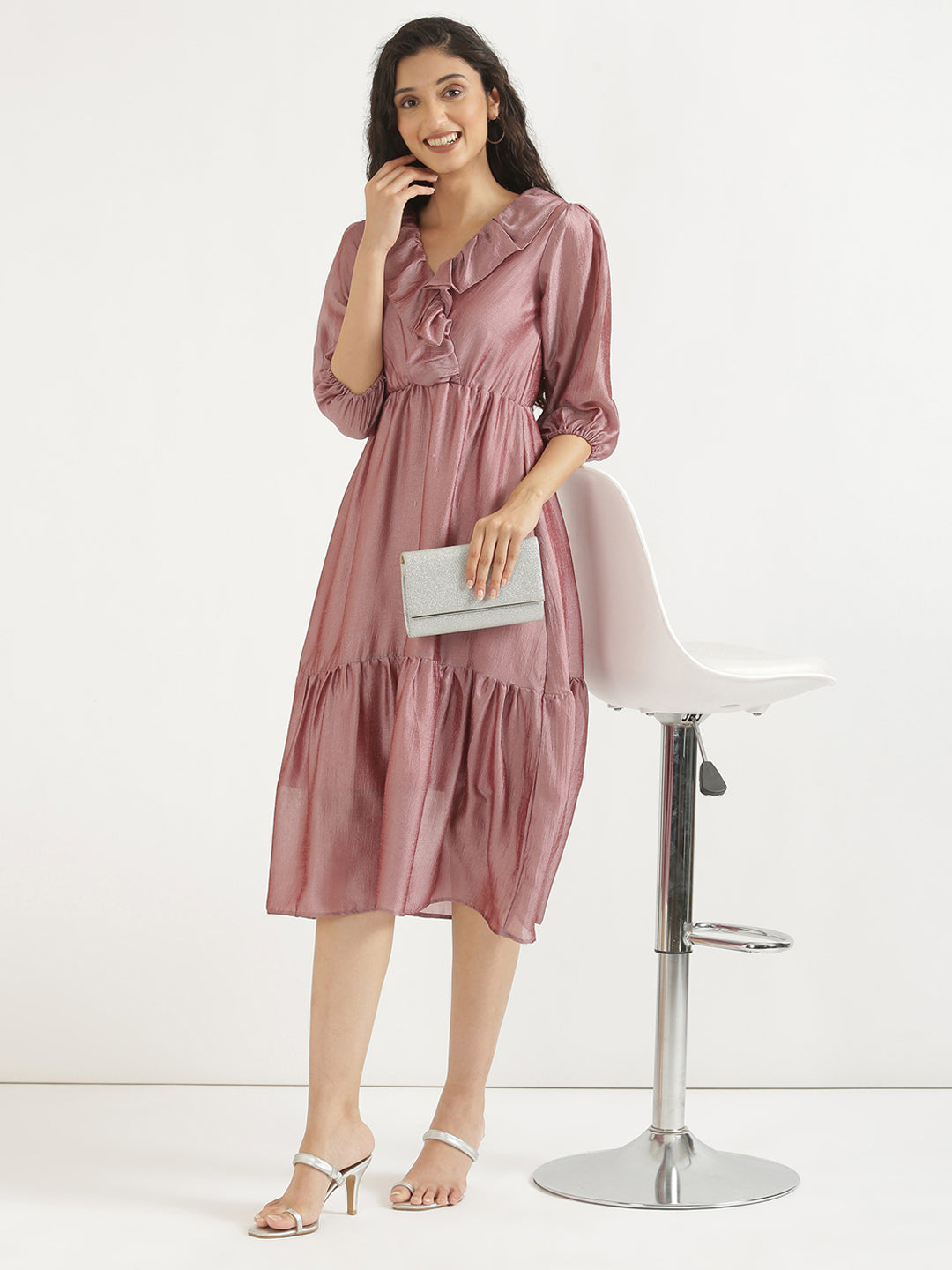 Mauve Angarakha Dress