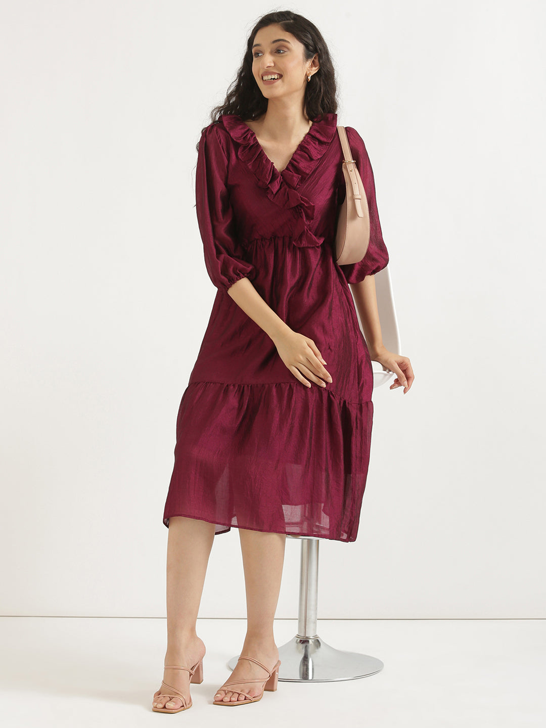 Burgandy Angarakha Dress
