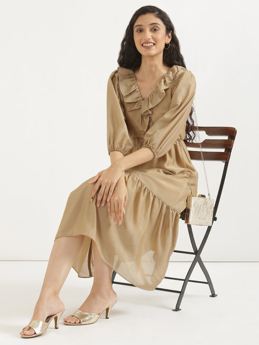 Nude Brown Angarakha Dress
