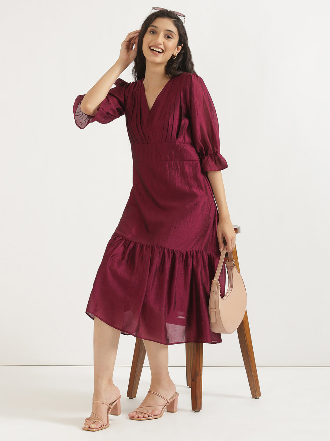 Burgandy Queen Dress