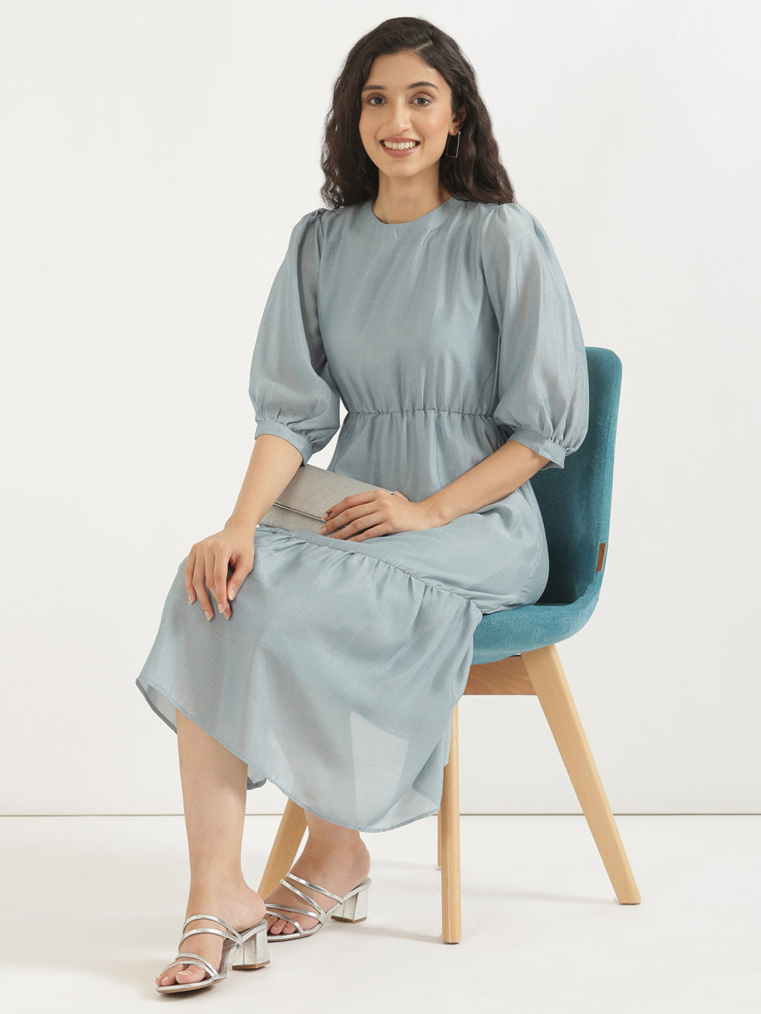 Powder Blue Midi Dress