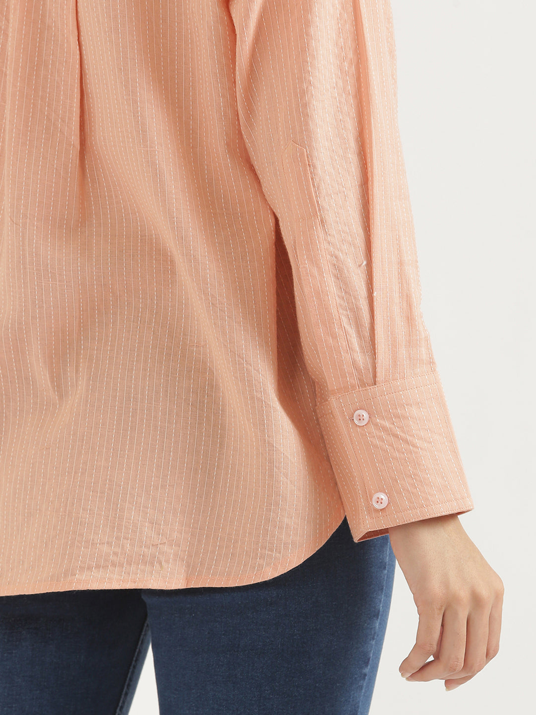 Oversized Cotton Shirts - Peach
