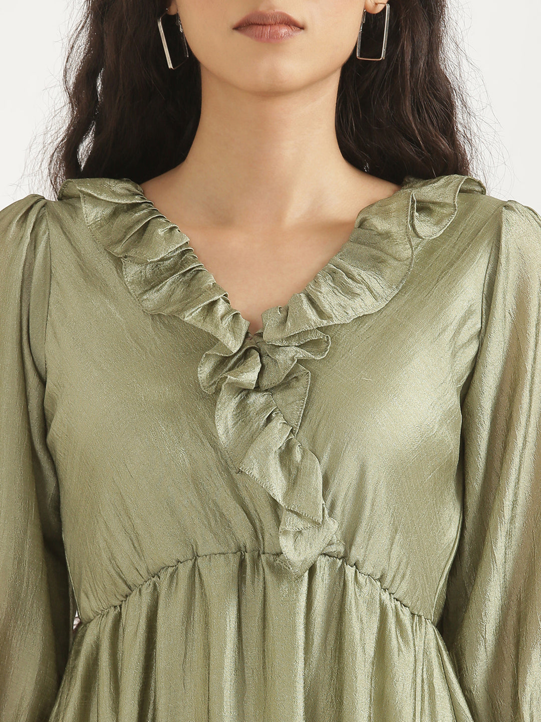 Olive Angarakha Dress