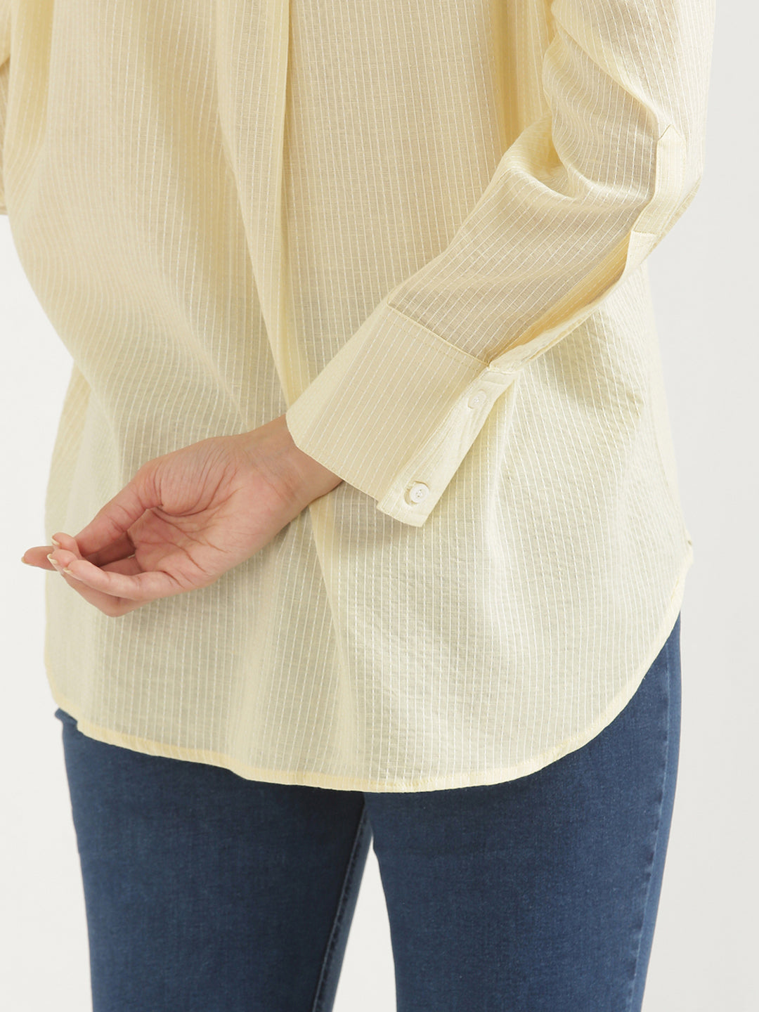 Oversized Cotton Shirts - Cream