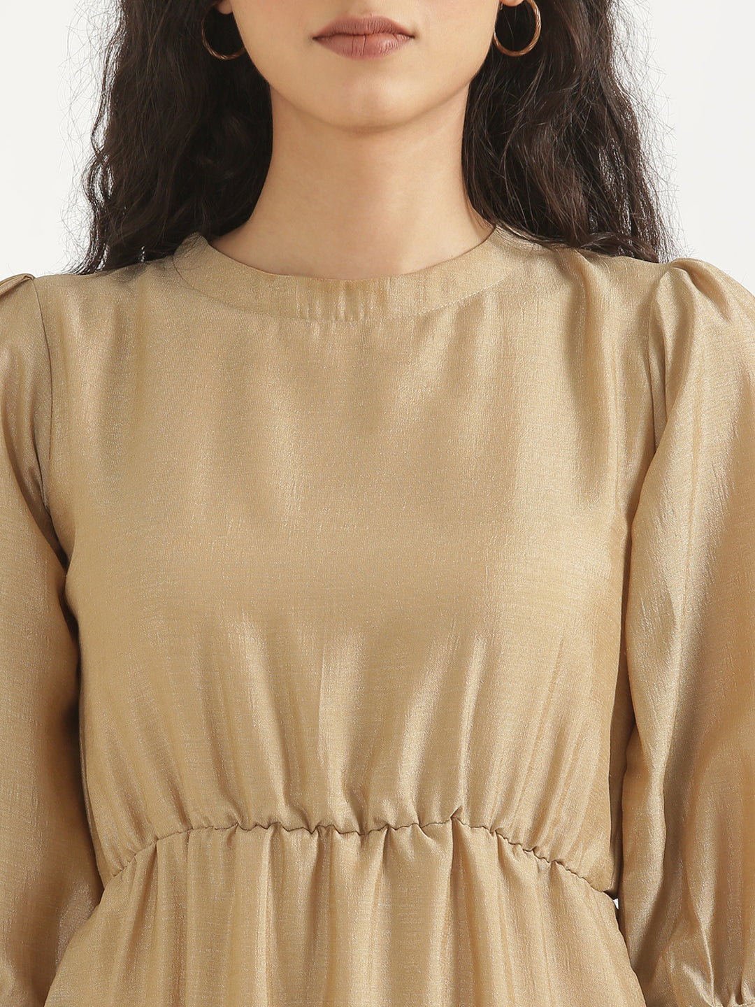 Nude Brown Midi Dress