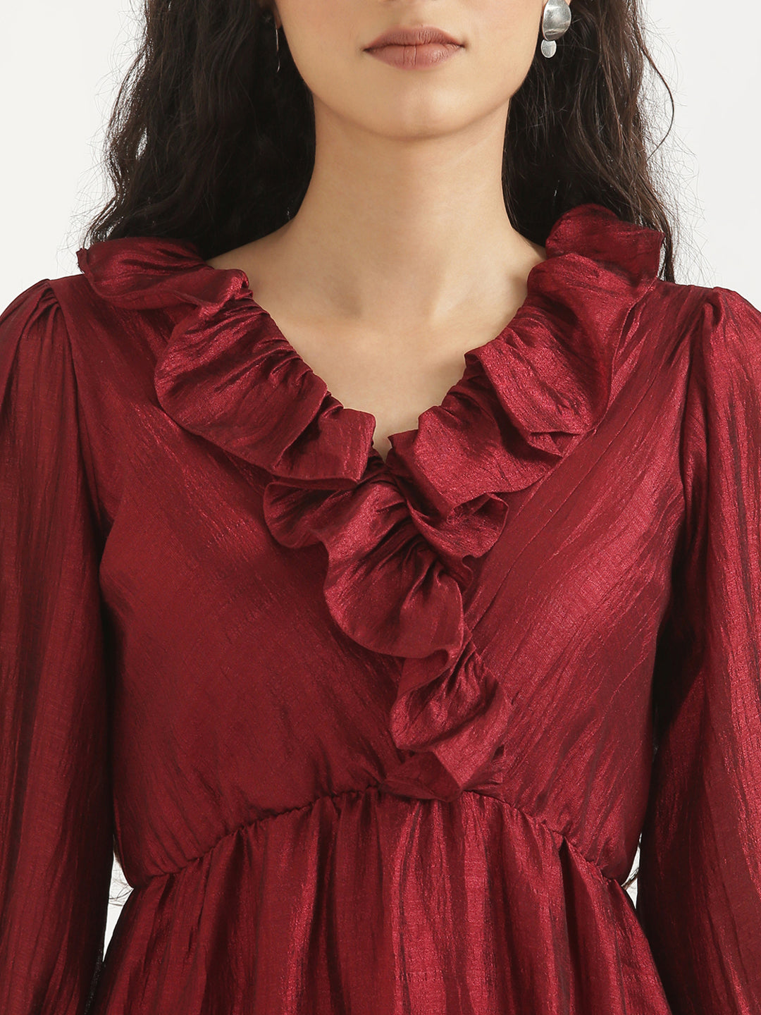 Maroon Angarakha Dress