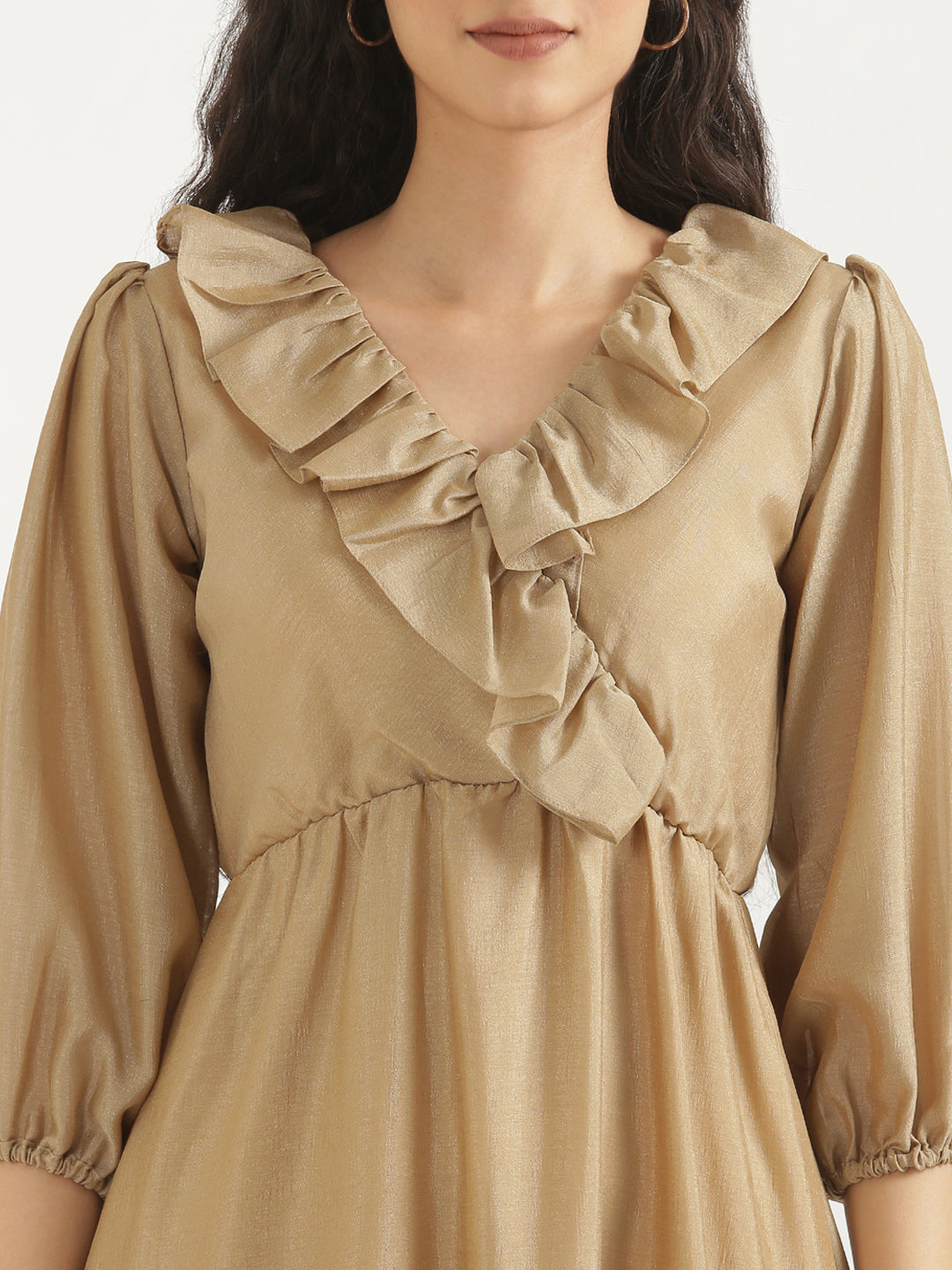 Nude Brown Angarakha Dress