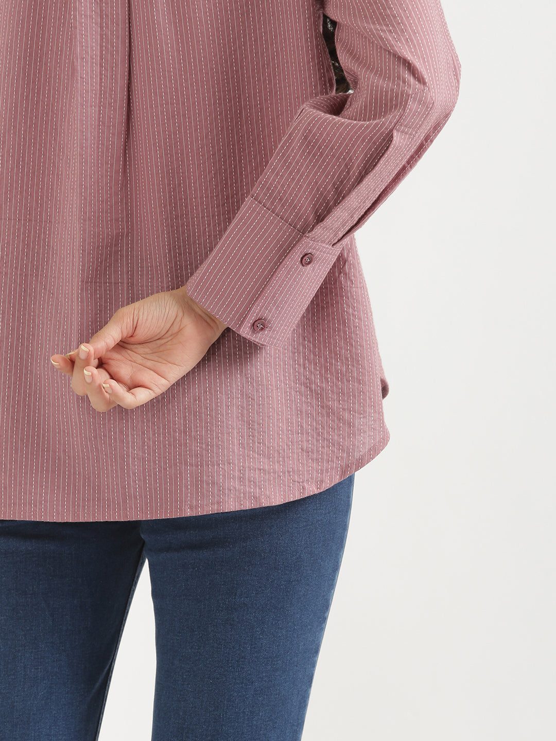 Oversized Cotton Shirts - Mauve