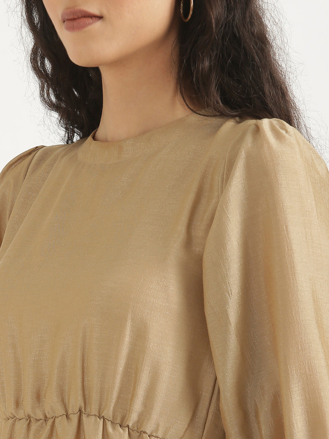 Nude Brown Midi Dress