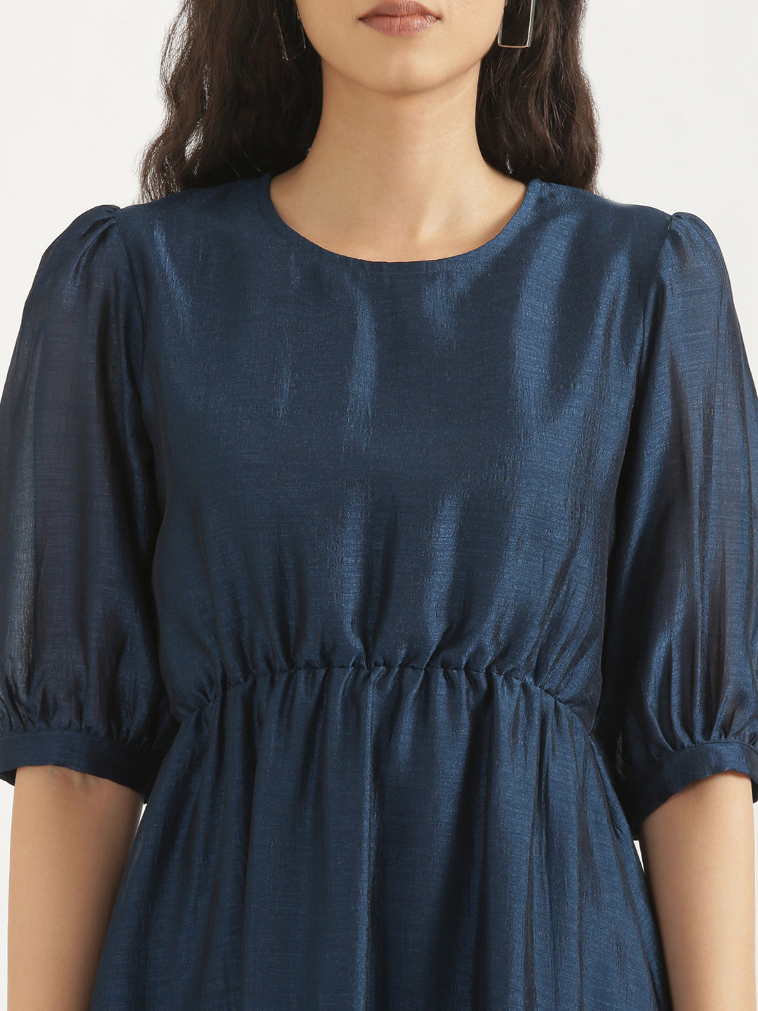 Navy Blue Midi Dress