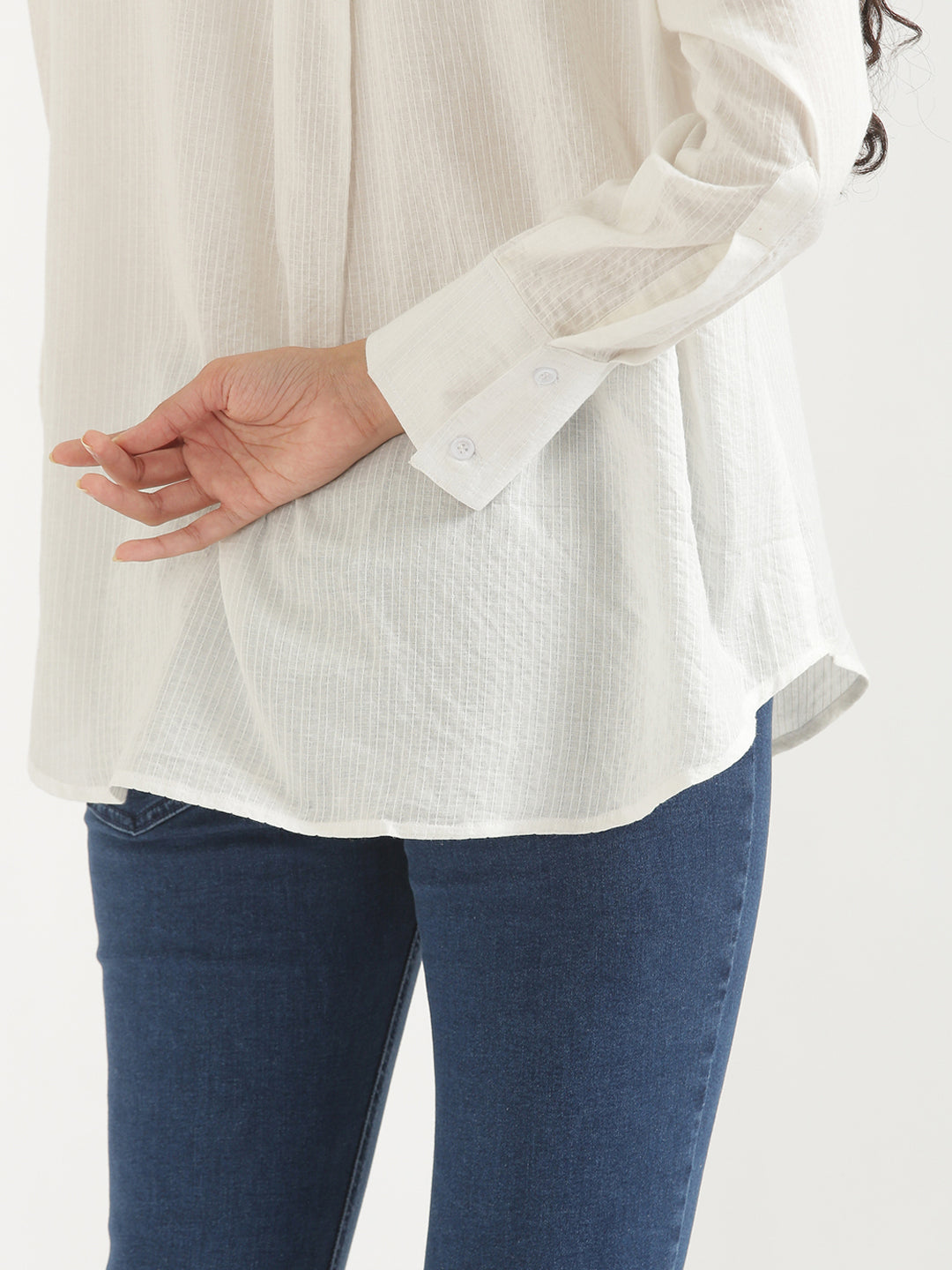 Oversized Cotton Shirts - White