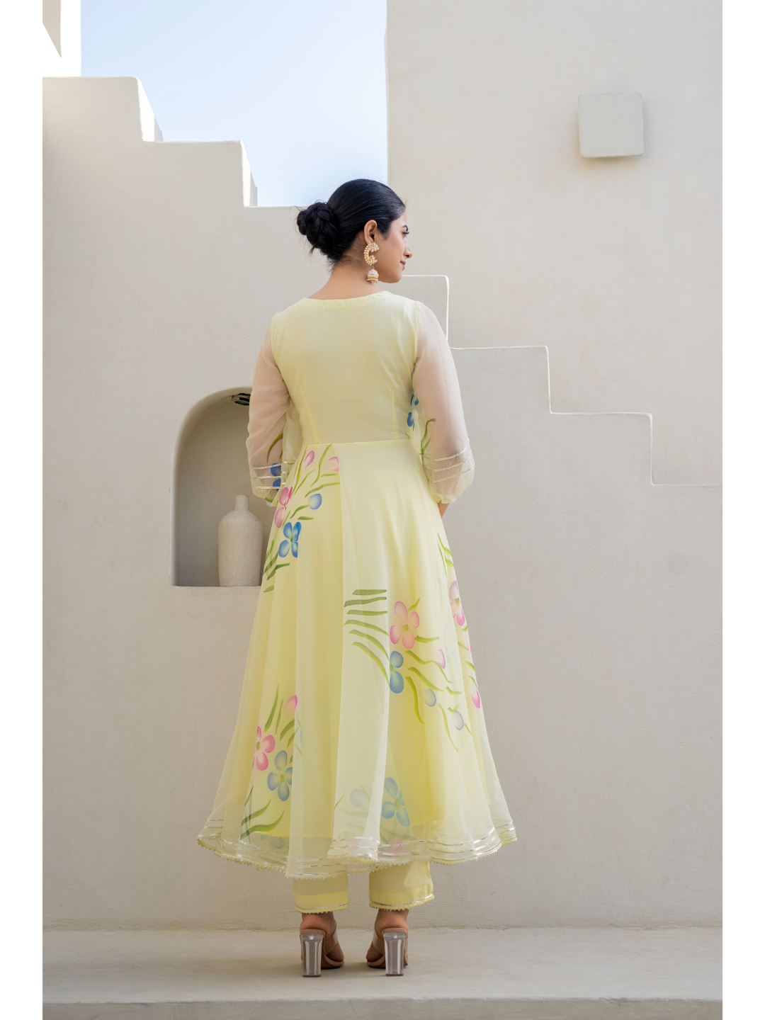 Cream Hand Paint Suit Set