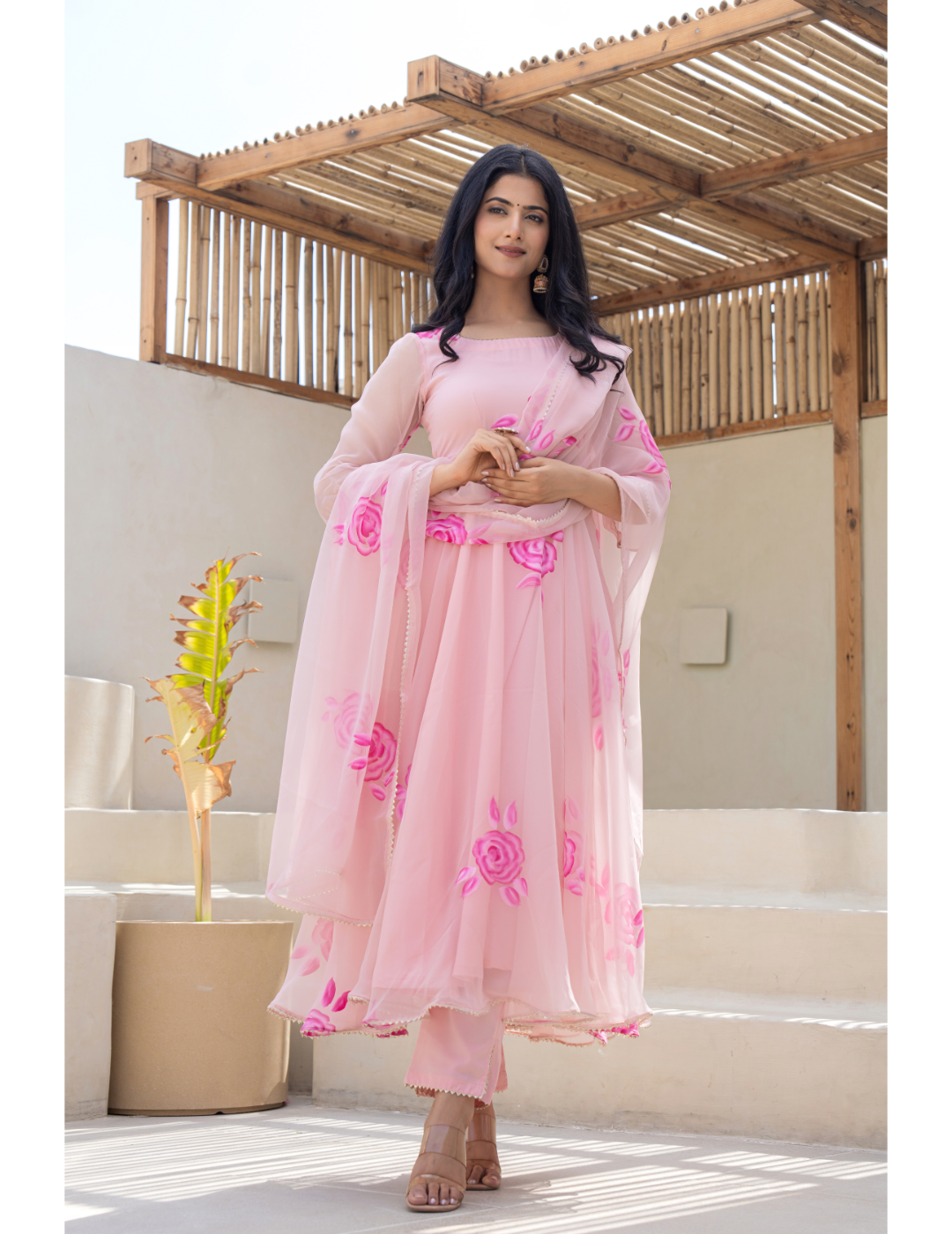 Peach Hand-Paint Suit Set