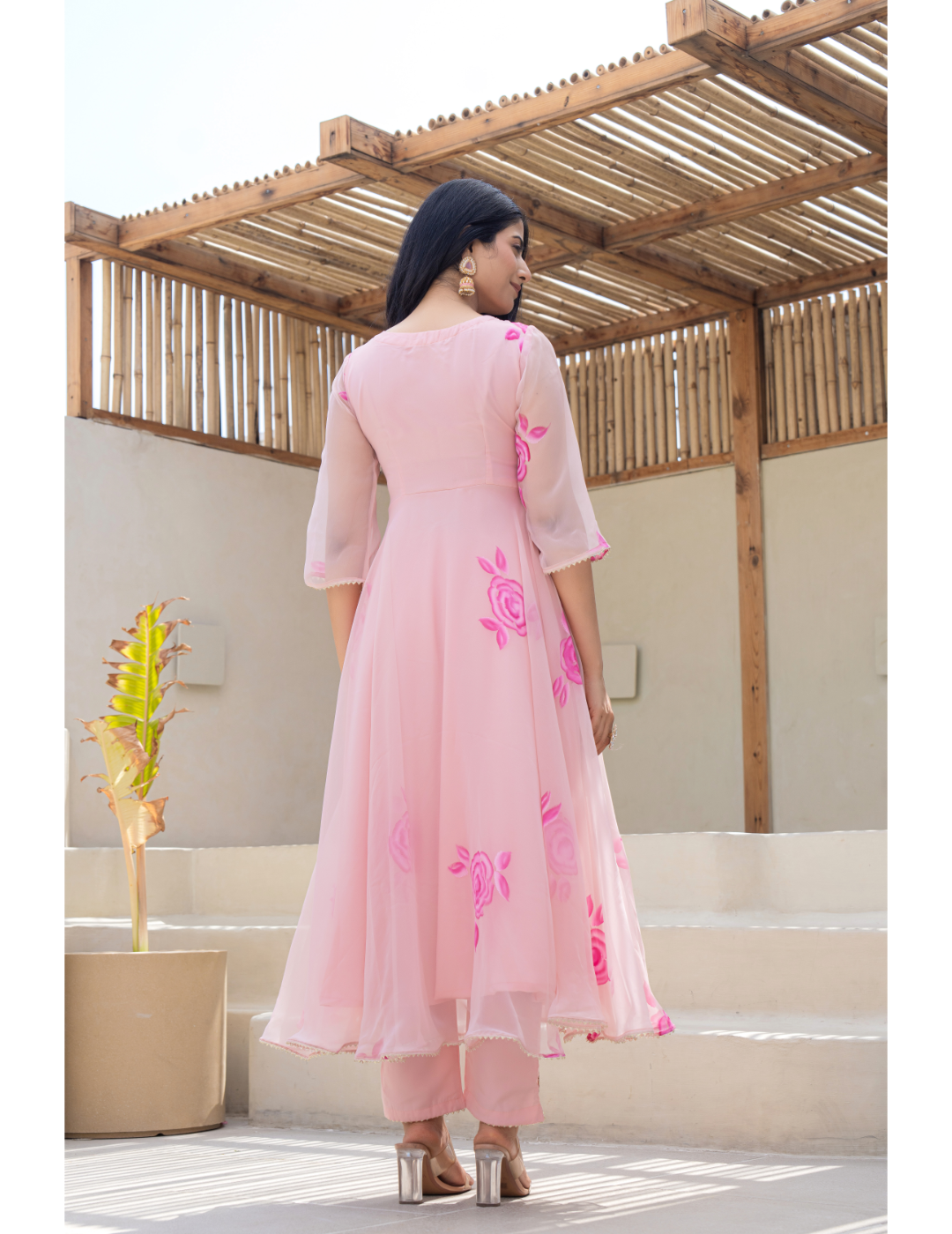 Peach Hand-Paint Suit Set