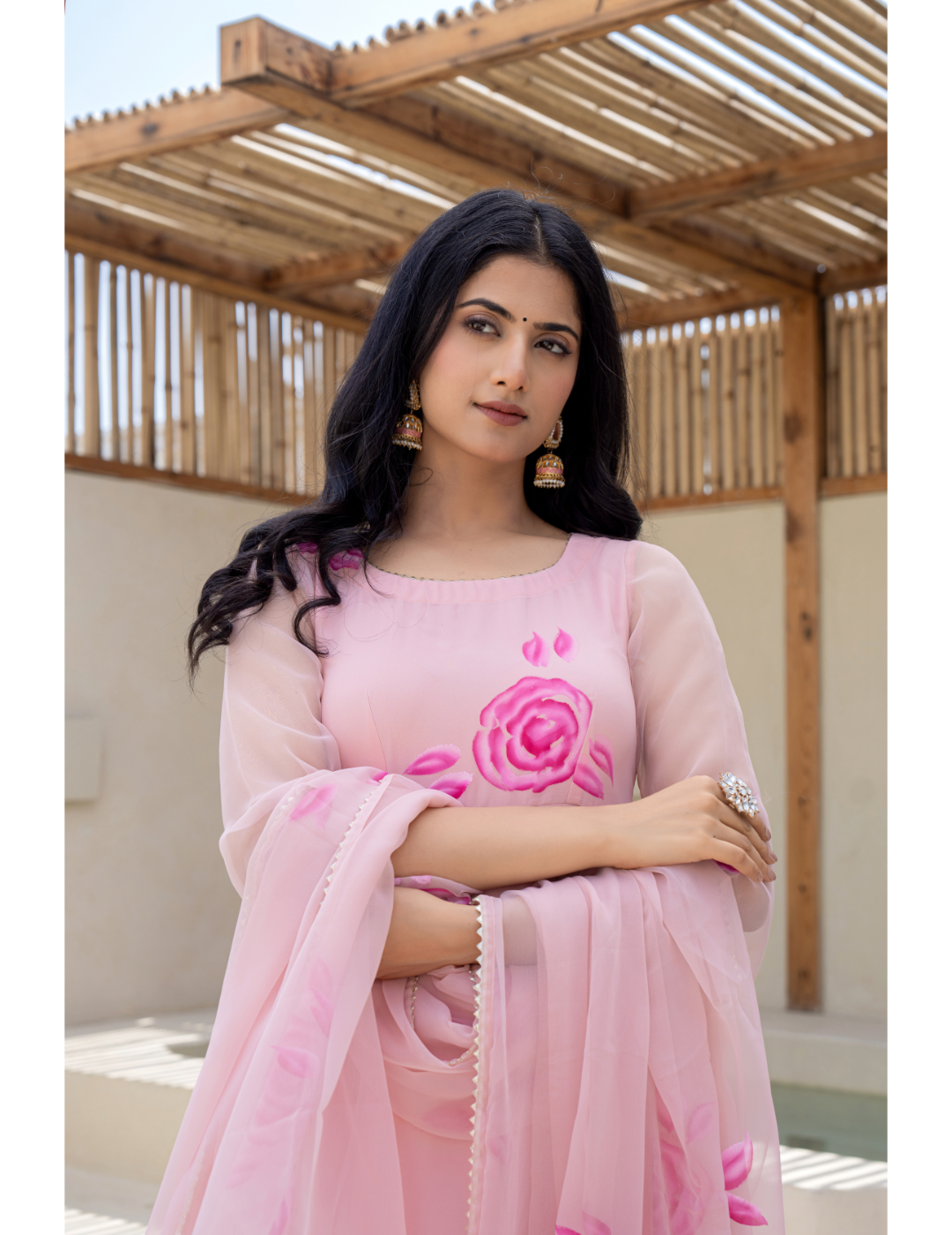 Peach Hand-Paint Suit Set