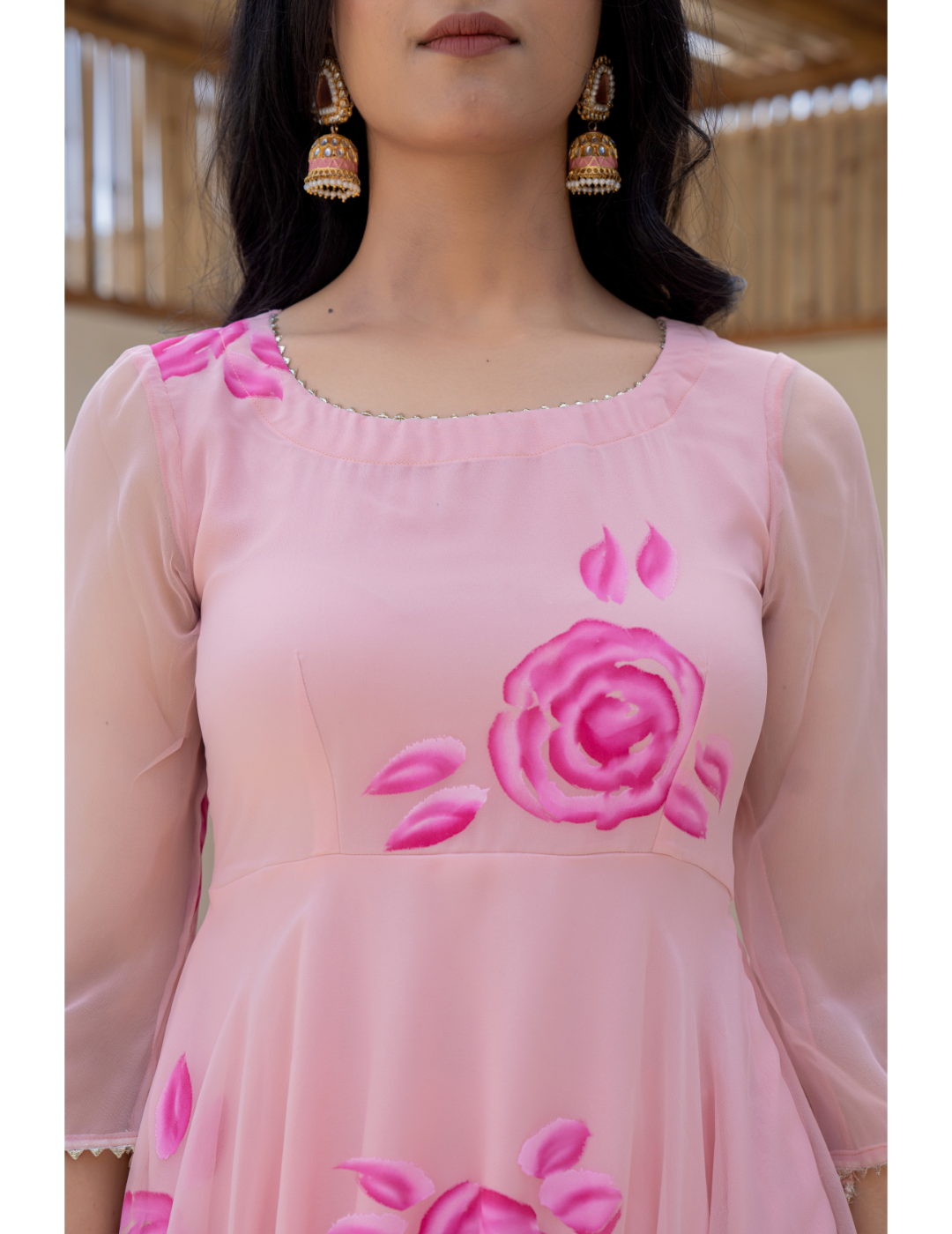 Peach Hand-Paint Suit Set