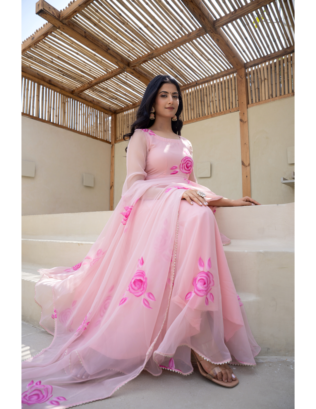 Peach Hand-Paint Suit Set