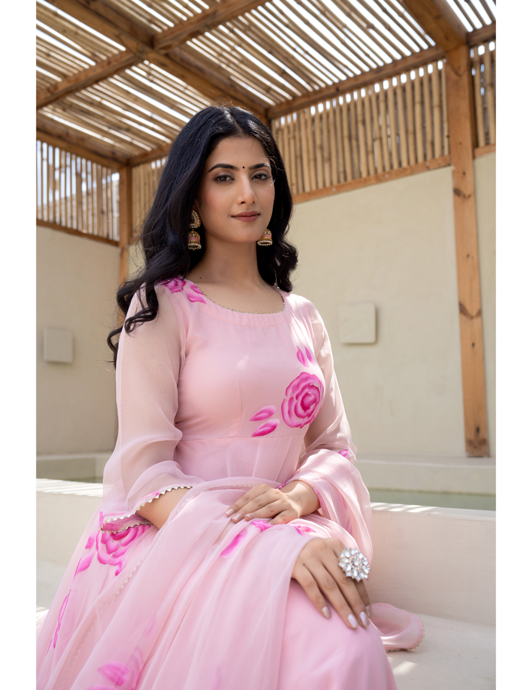 Peach Hand-Paint Suit Set