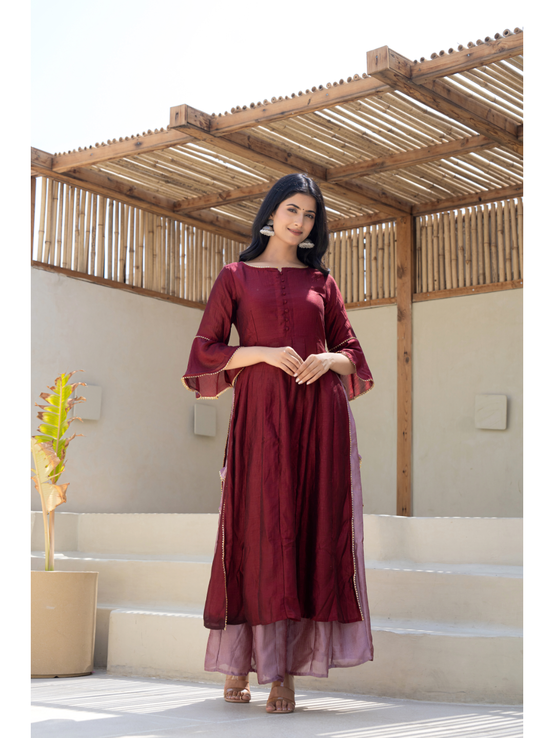 Maroon & Lilac Designer Set