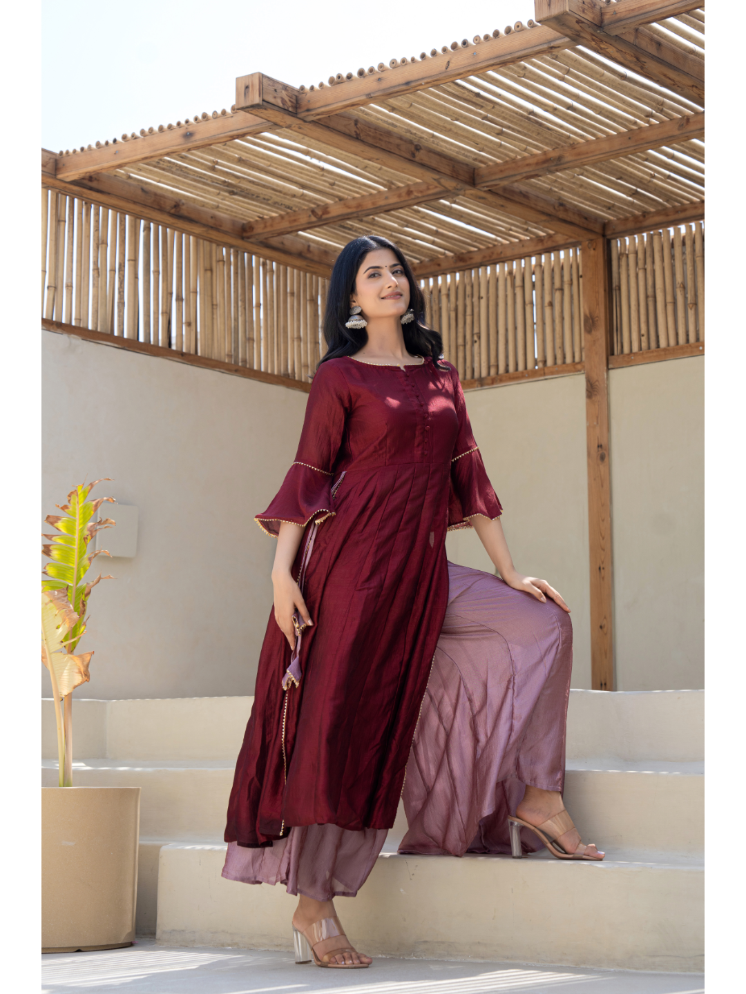 Maroon & Lilac Designer Set